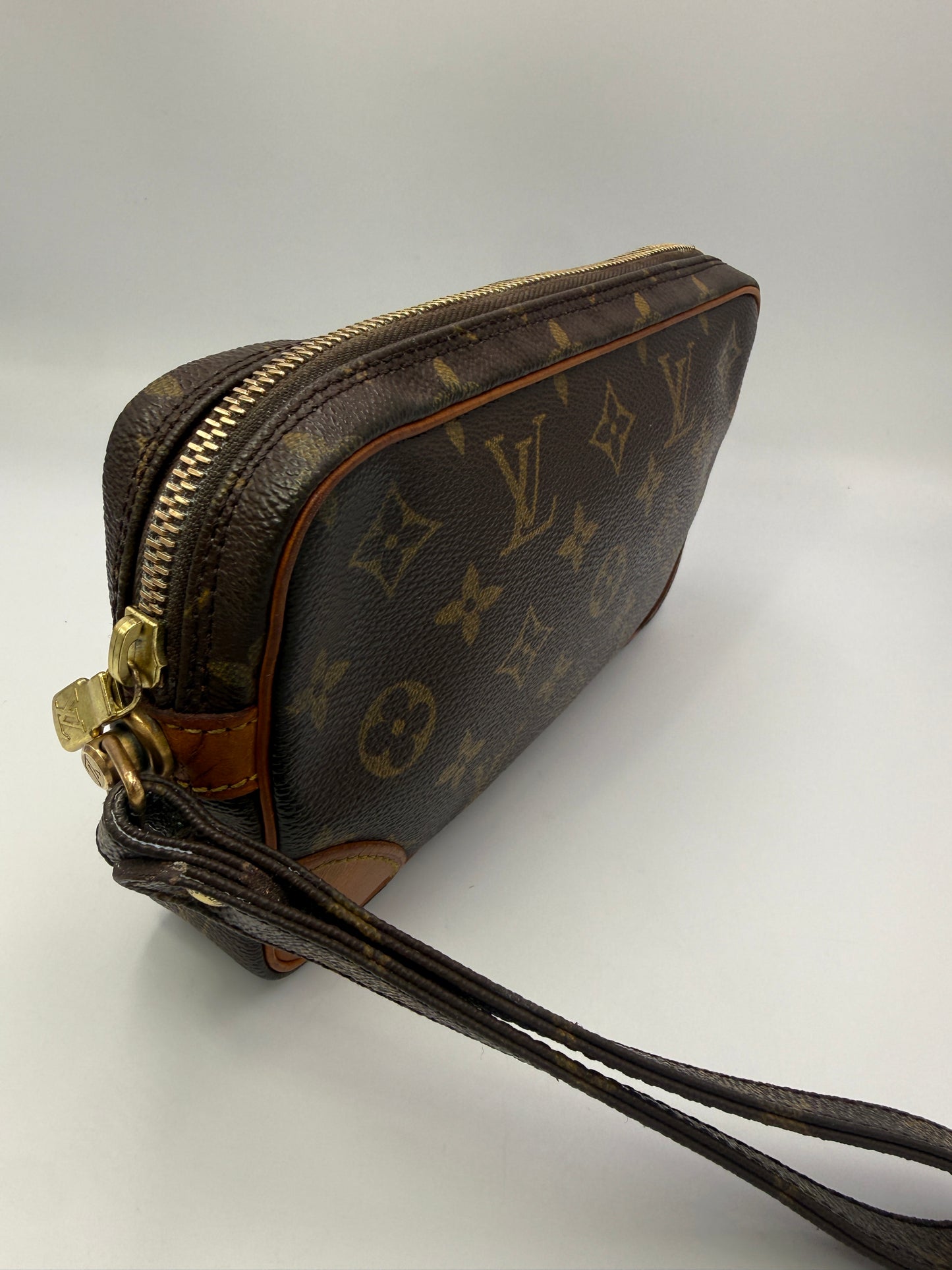 Louis Vuitton Monogram Coated Canvas Wristlet 22 cm TH8909