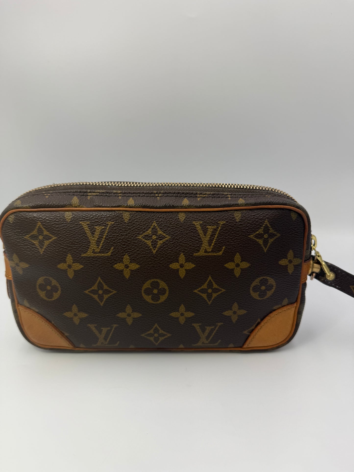 Louis Vuitton Monogram Coated Canvas Wristlet 22 cm TH8909