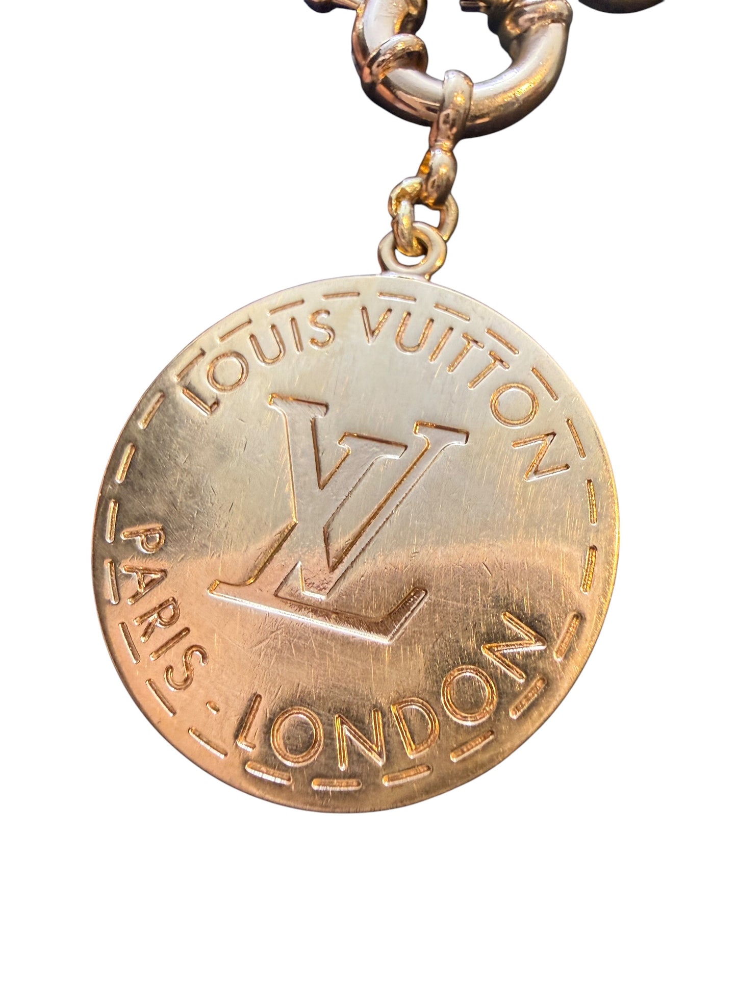 Repurposed Louis Vuitton Paris Medallion Necklace