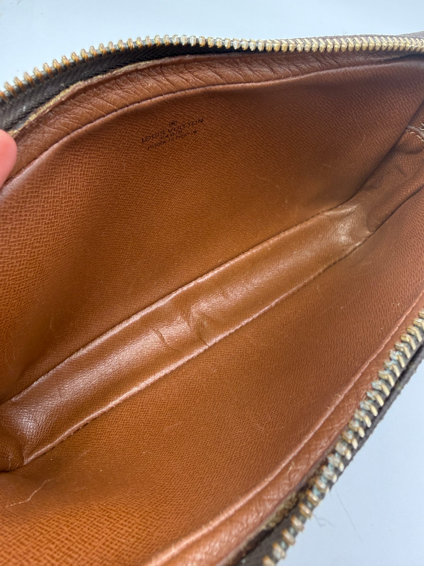 Louis Vuitton Monogram Coated Canvas Wristlet 22 cm TH8909