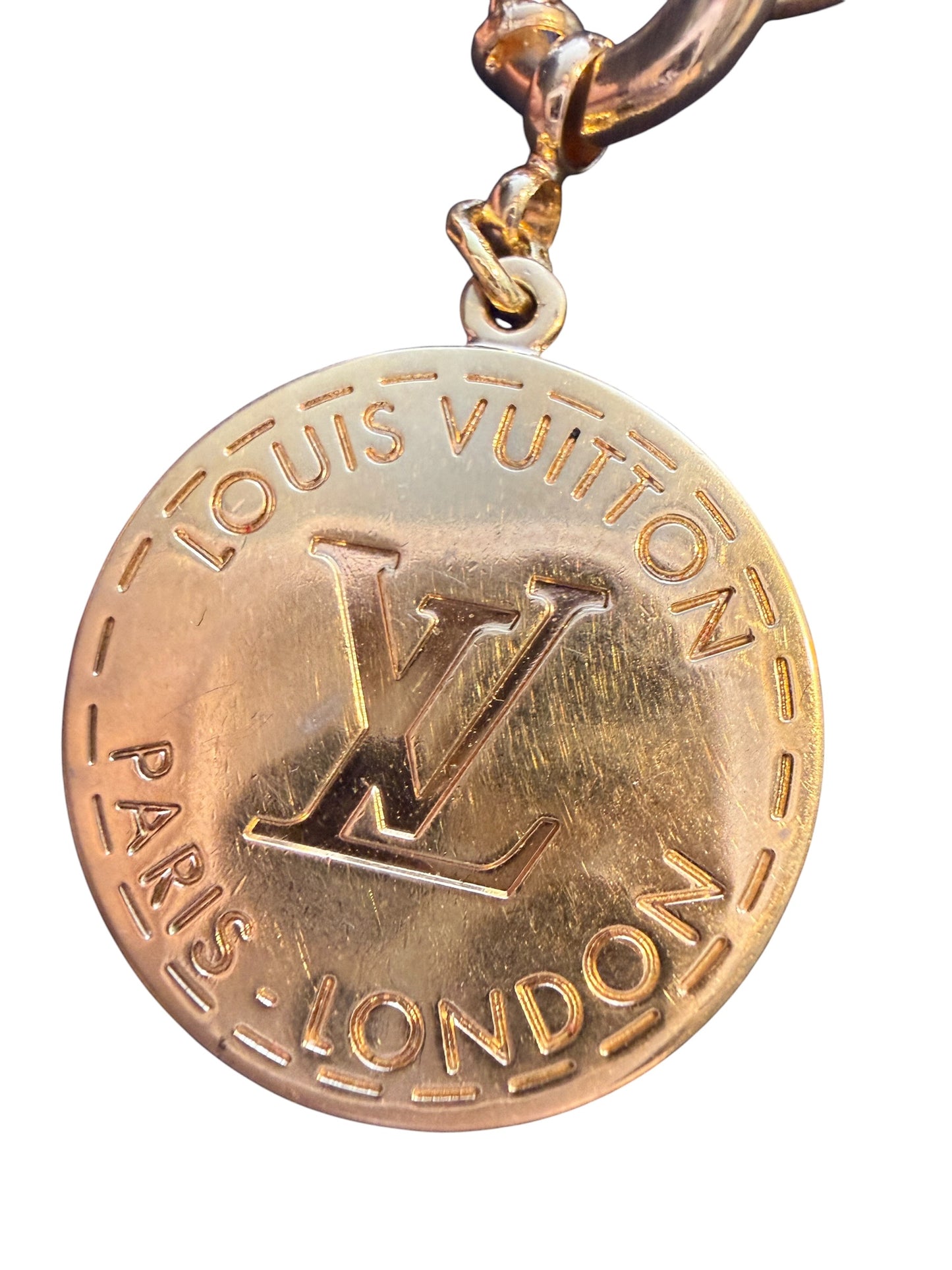 Repurposed Louis Vuitton Paris Medallion Necklace