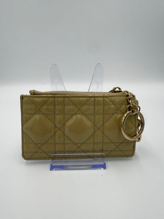 Christian Dior Nude Patent Leather Cannage Key Cles