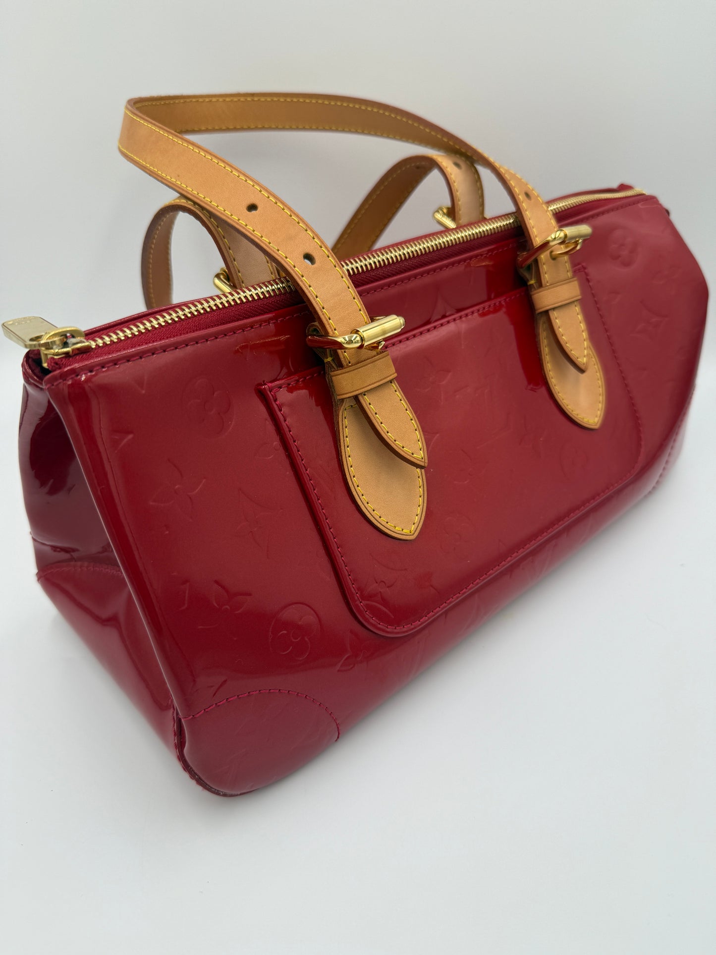 Louis Vuitton Red Patent Leather Vernis Shoulder Bag FL3098