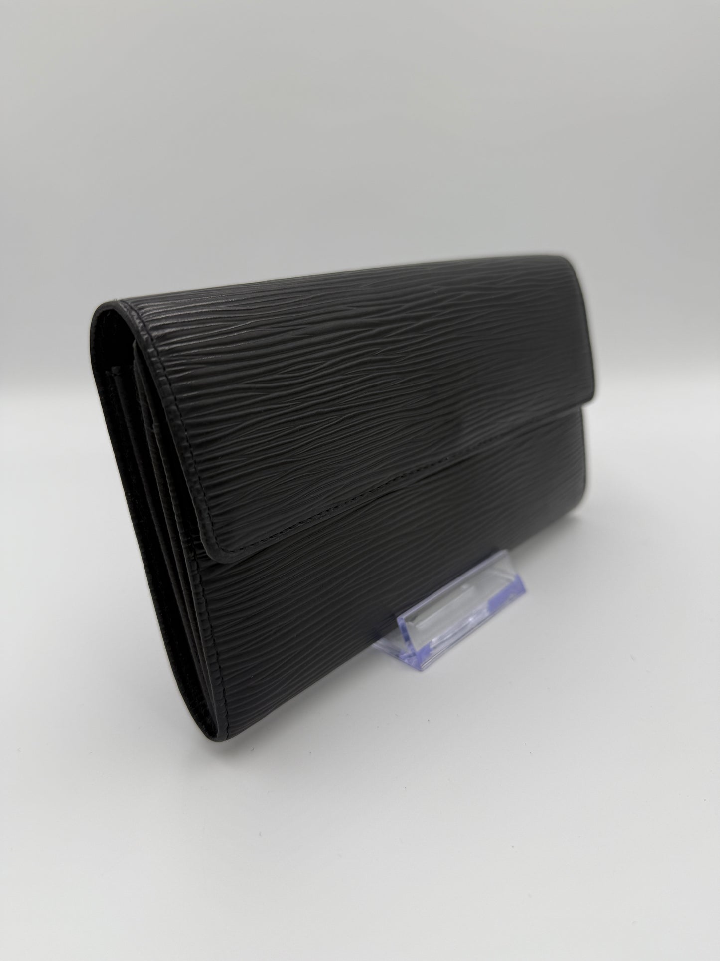 Louis Vuitton Black Epi Leather Sarah Wallet CA0969