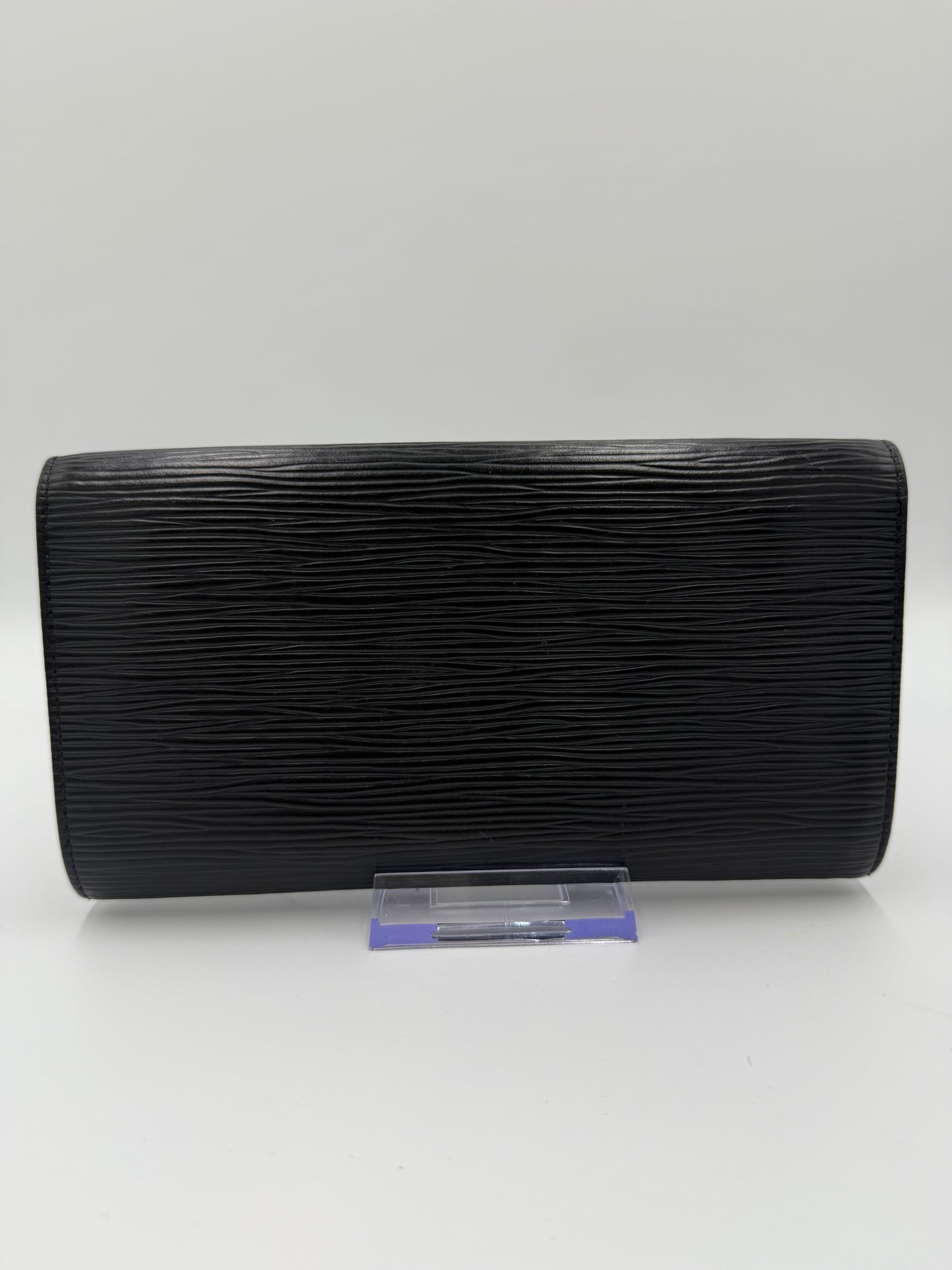 Louis Vuitton Black Epi Leather Sarah Wallet CA0969