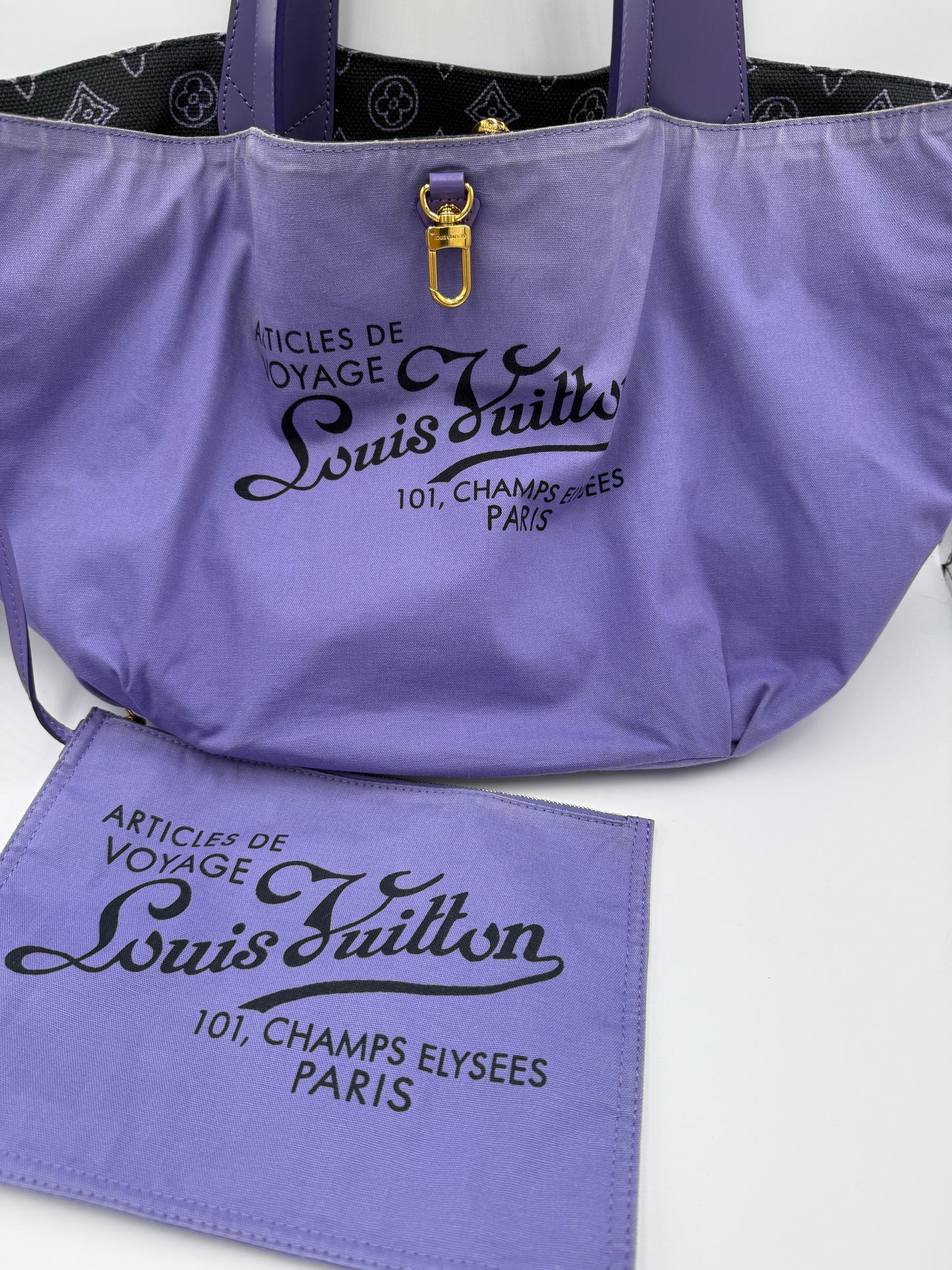 Louis Vuitton Purple Canvas Cabas Ipanema GM MB1079