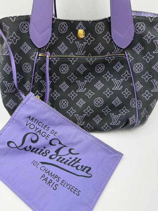 Louis Vuitton Purple Canvas Cabas Ipanema GM MB1079