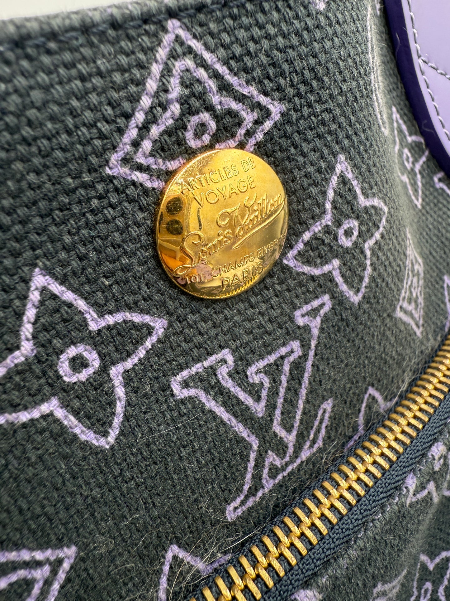 Louis Vuitton Purple Canvas Cabas Ipanema GM MB1079