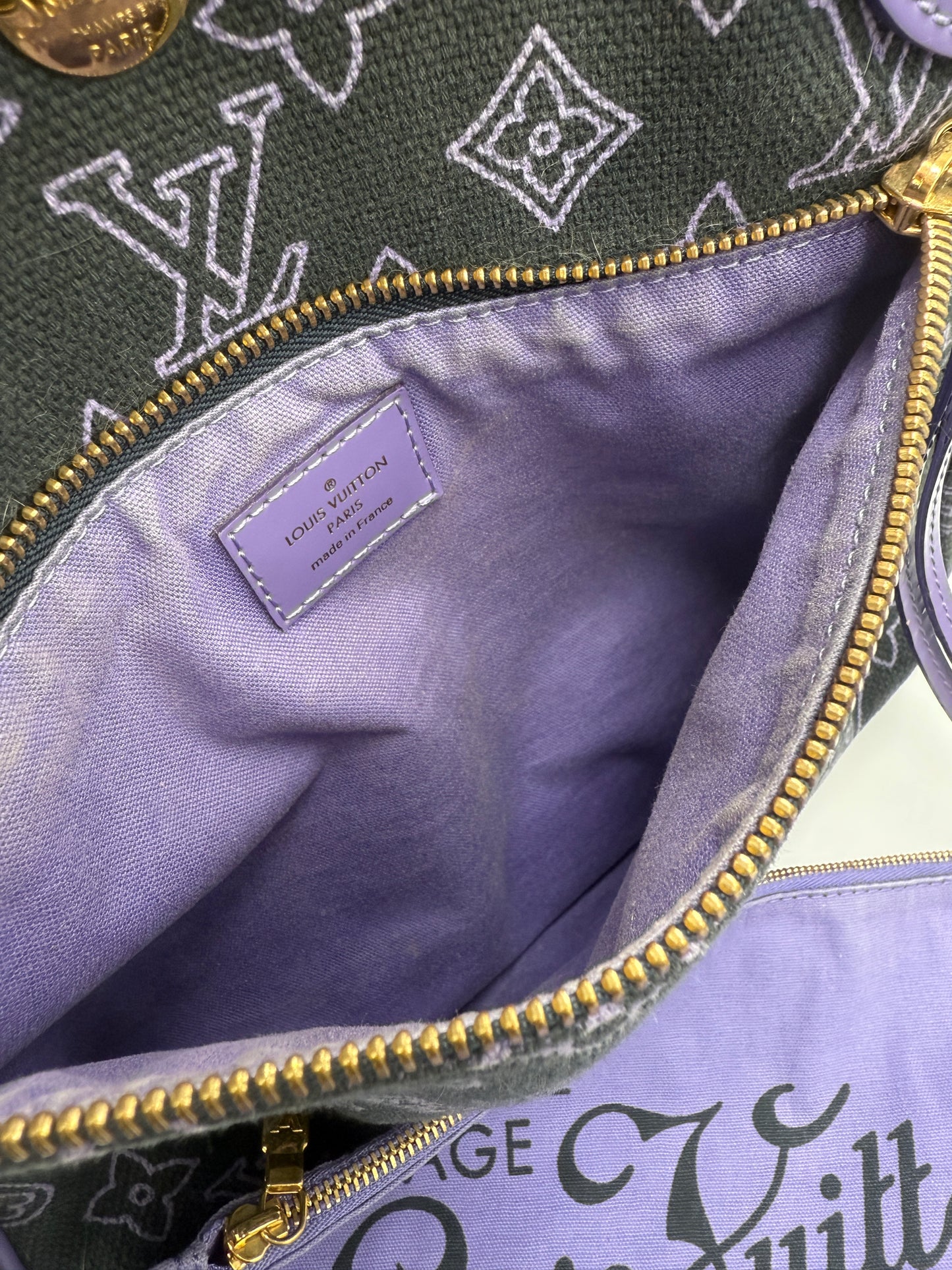 Louis Vuitton Purple Canvas Cabas Ipanema GM MB1079