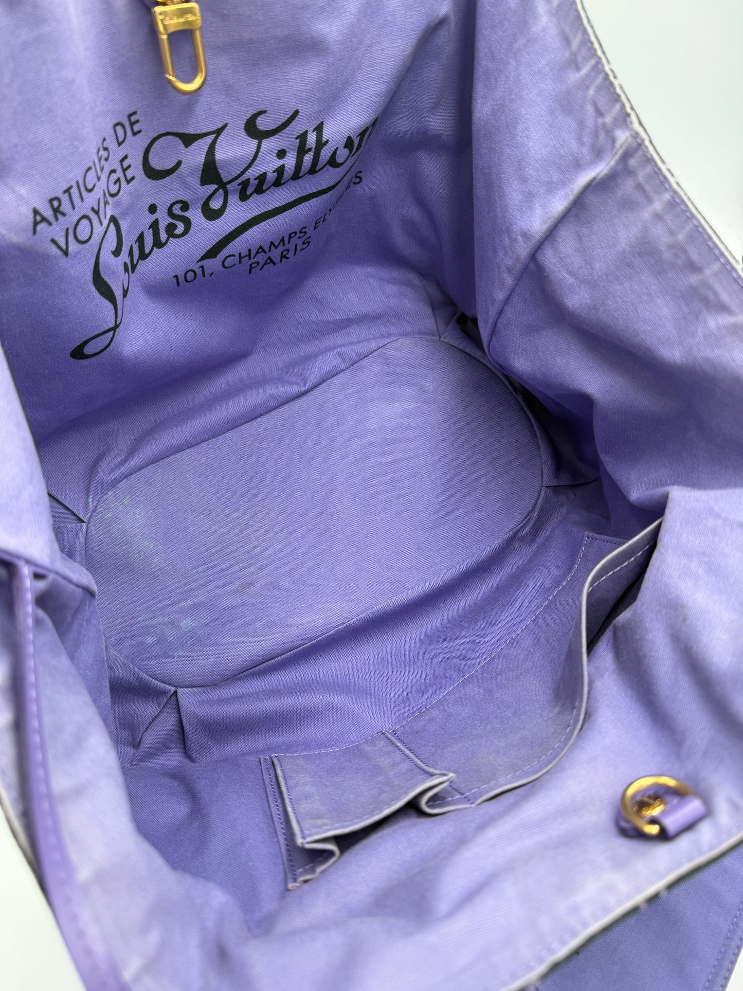 Louis Vuitton Purple Canvas Cabas Ipanema GM MB1079