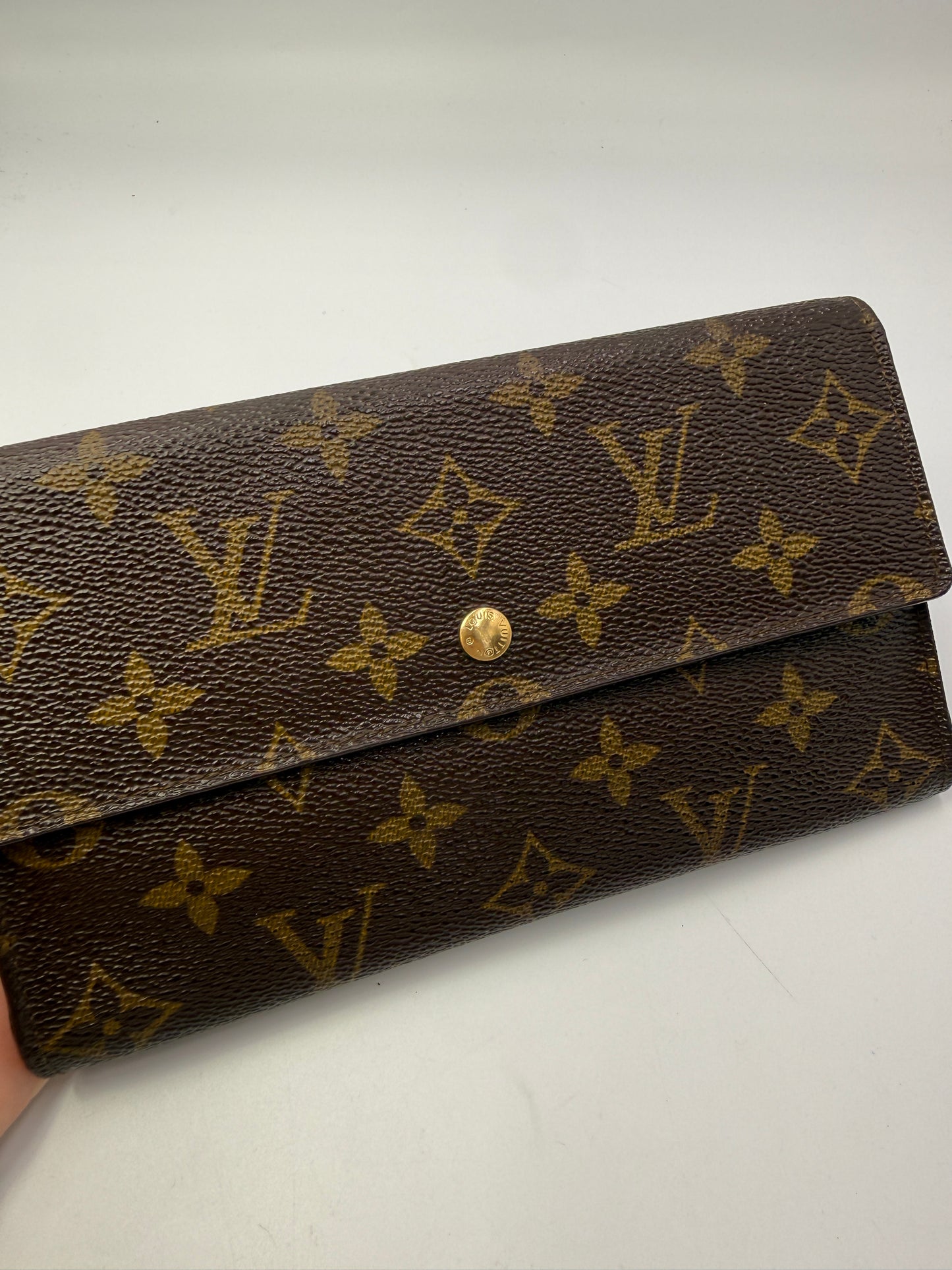 Louis Vuitton Monogram Long Continental Wallet with Unbranded Chain MI9005