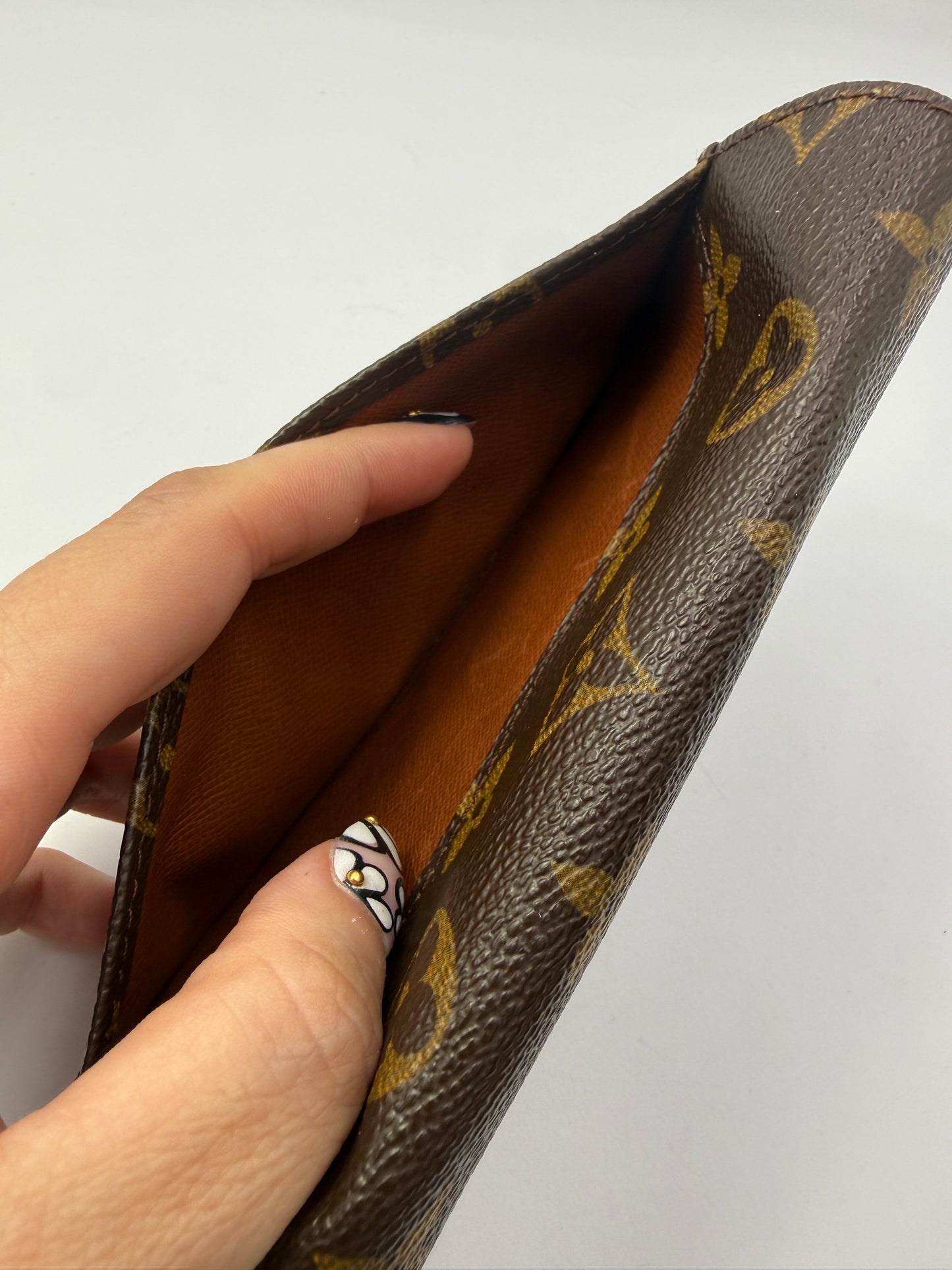 Louis Vuitton Monogram French Purse Wallet with Unbranded Chain 853