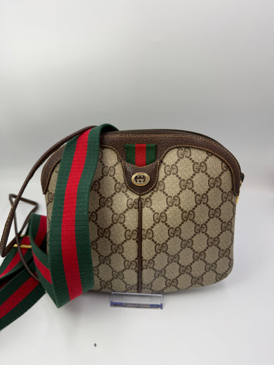 Gucci Supreme Coated Canvas Sherry Line Vintage Crossbody