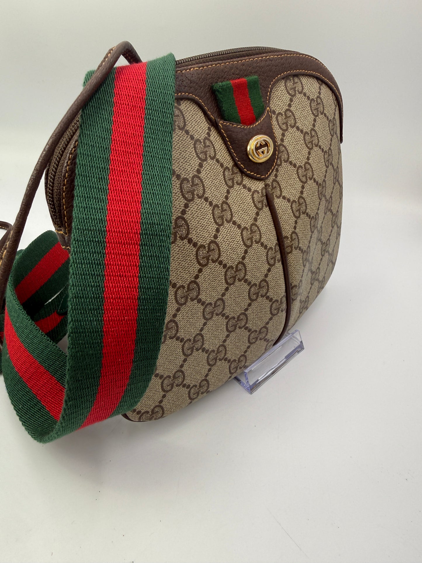 Gucci Supreme Coated Canvas Sherry Line Vintage Crossbody