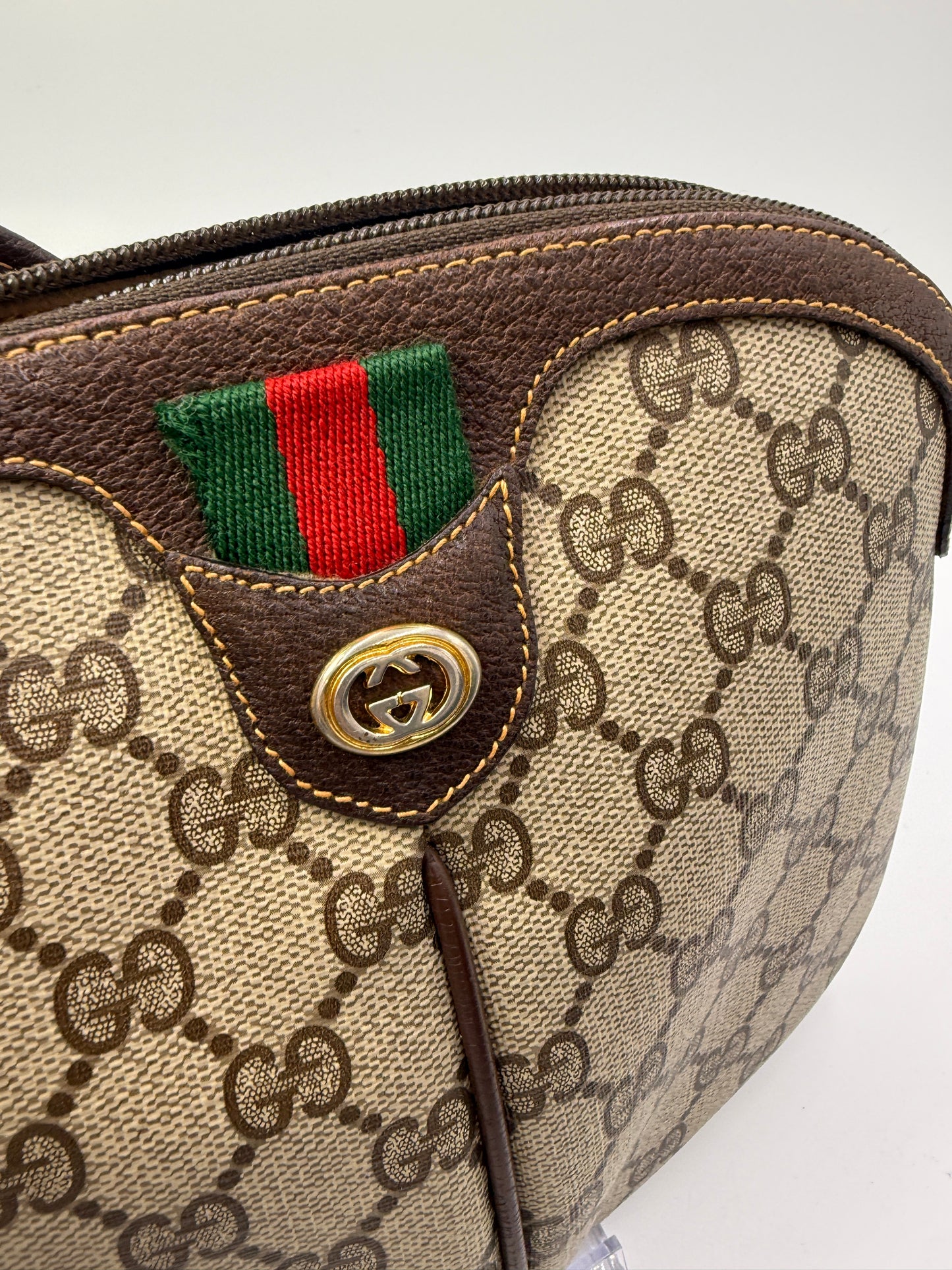 Gucci Supreme Coated Canvas Sherry Line Vintage Crossbody