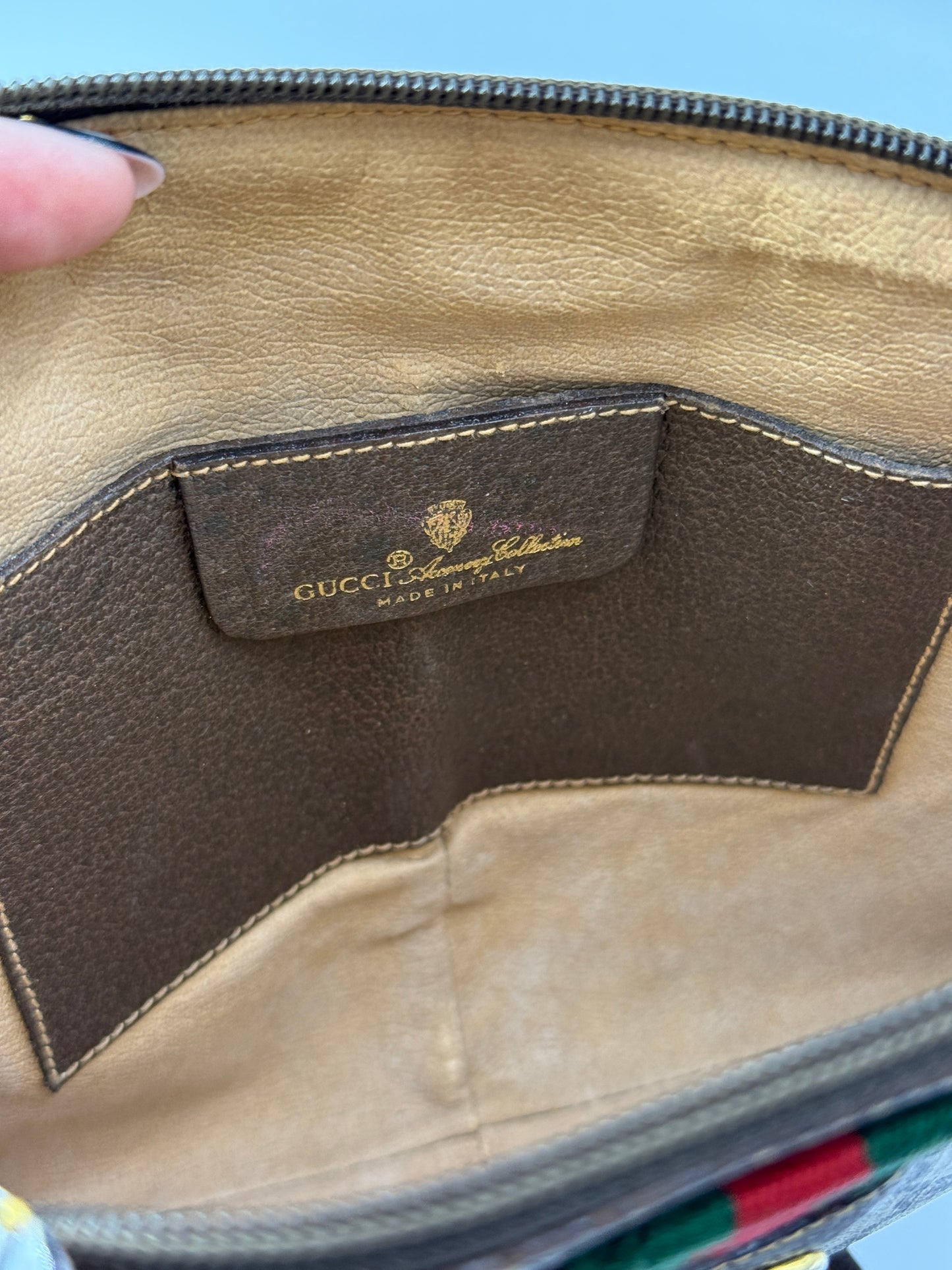 Gucci Supreme Coated Canvas Sherry Line Vintage Crossbody