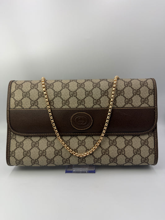 Gucci Vintage GG Supreme Shoulder Bag and Clutch