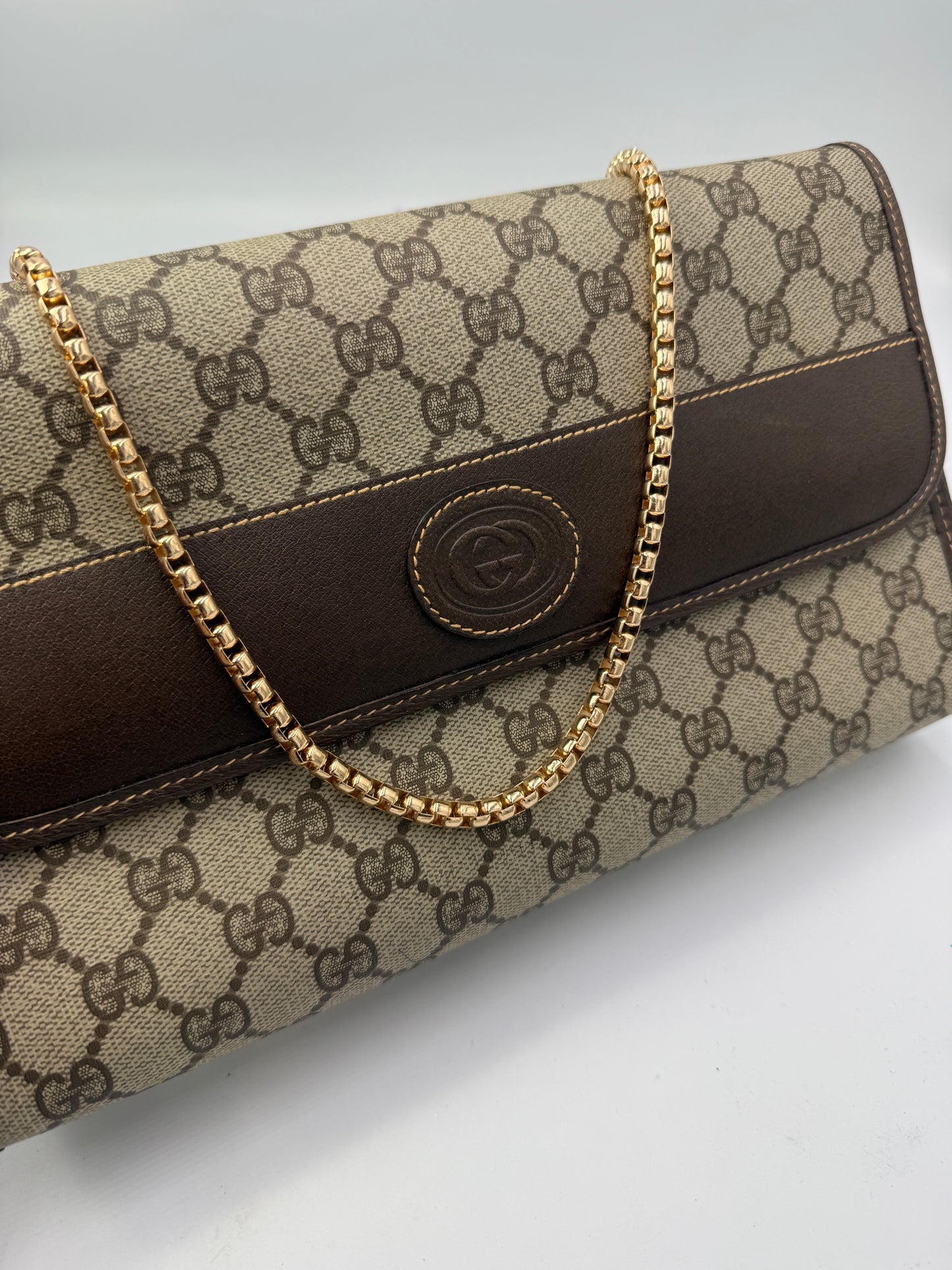 Gucci Vintage GG Supreme Shoulder Bag and Clutch