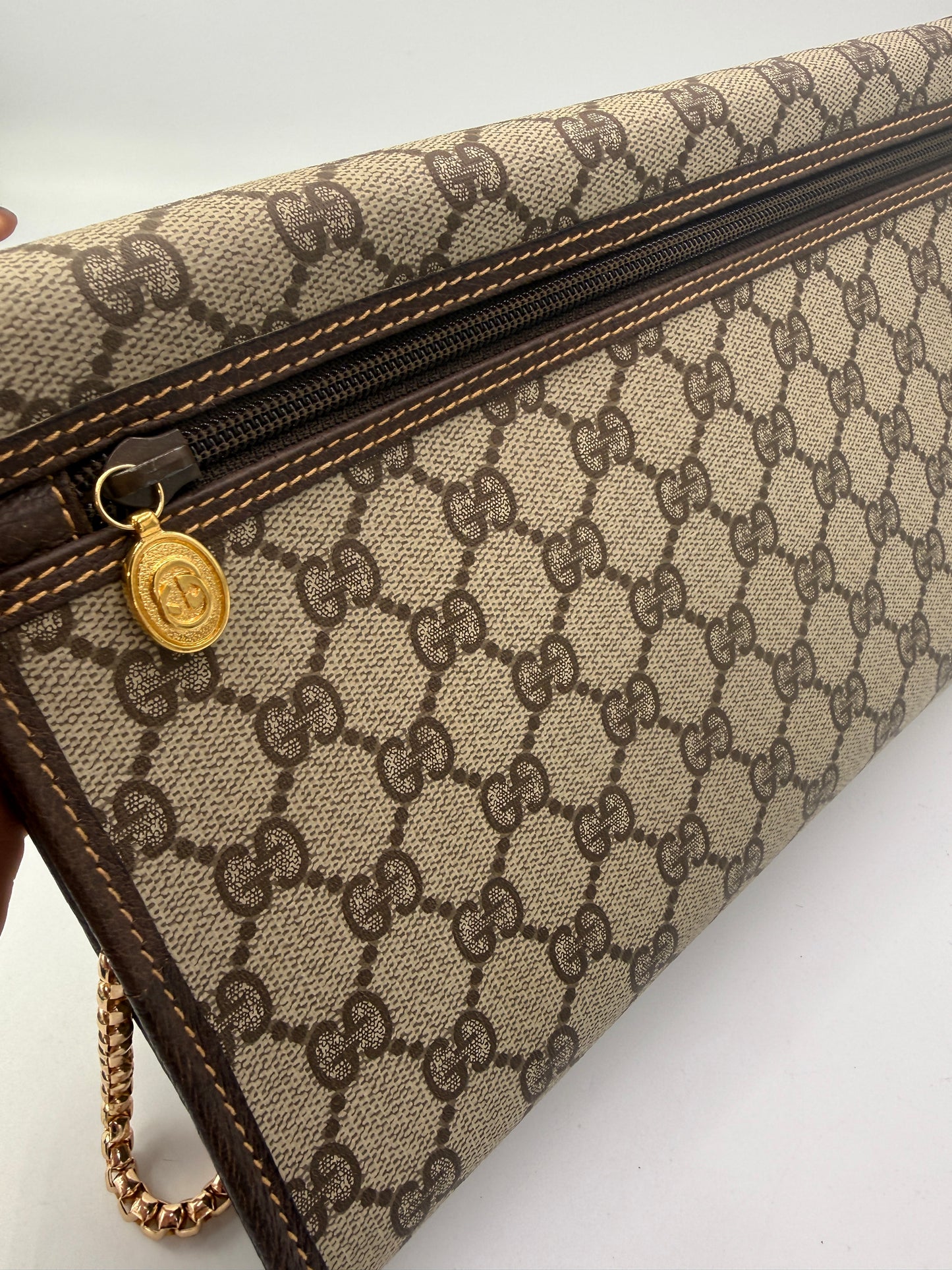 Gucci Vintage GG Supreme Shoulder Bag and Clutch