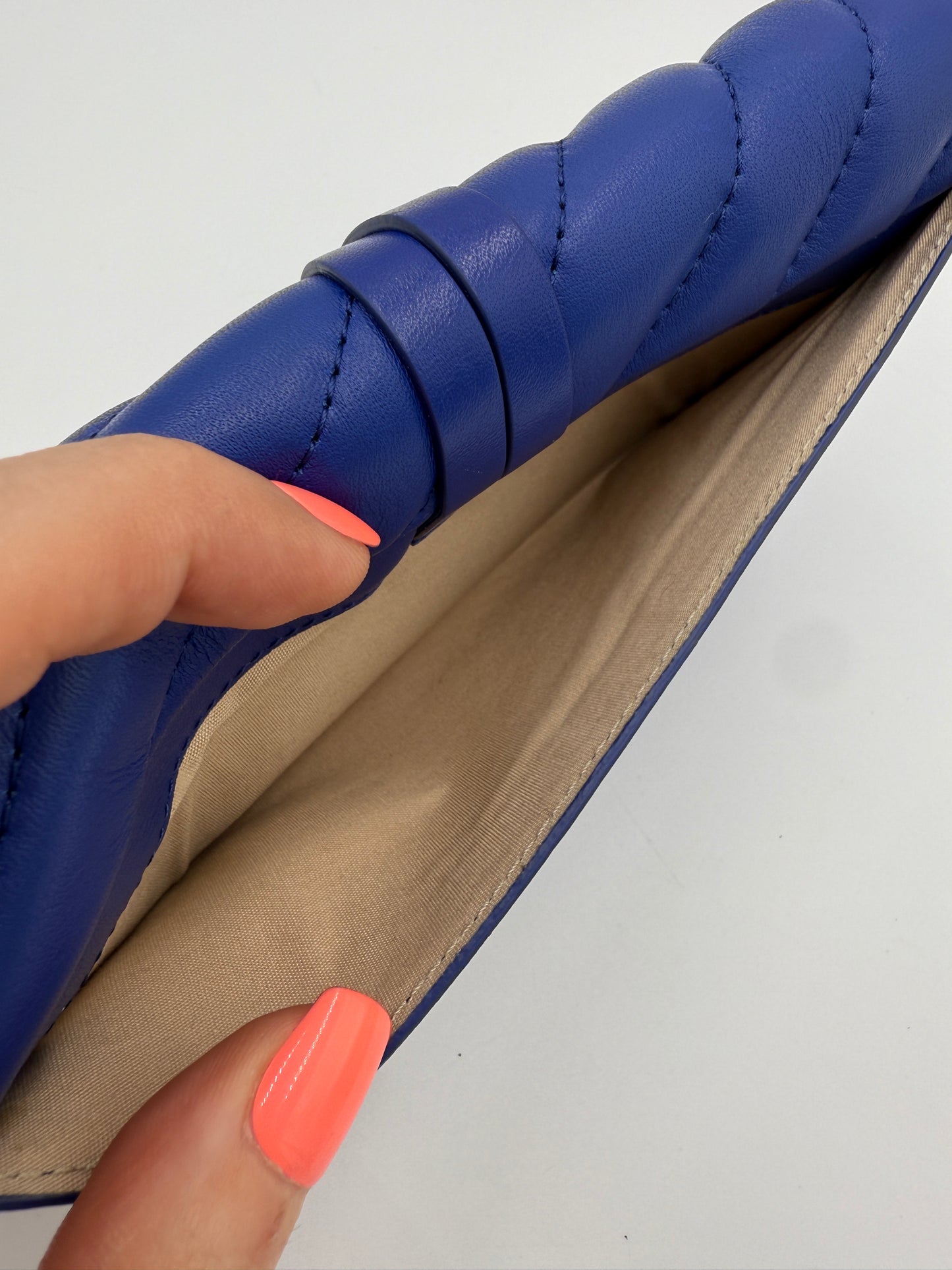 Chloe Electric Blue Quilted Leather Long Wallet Full Set