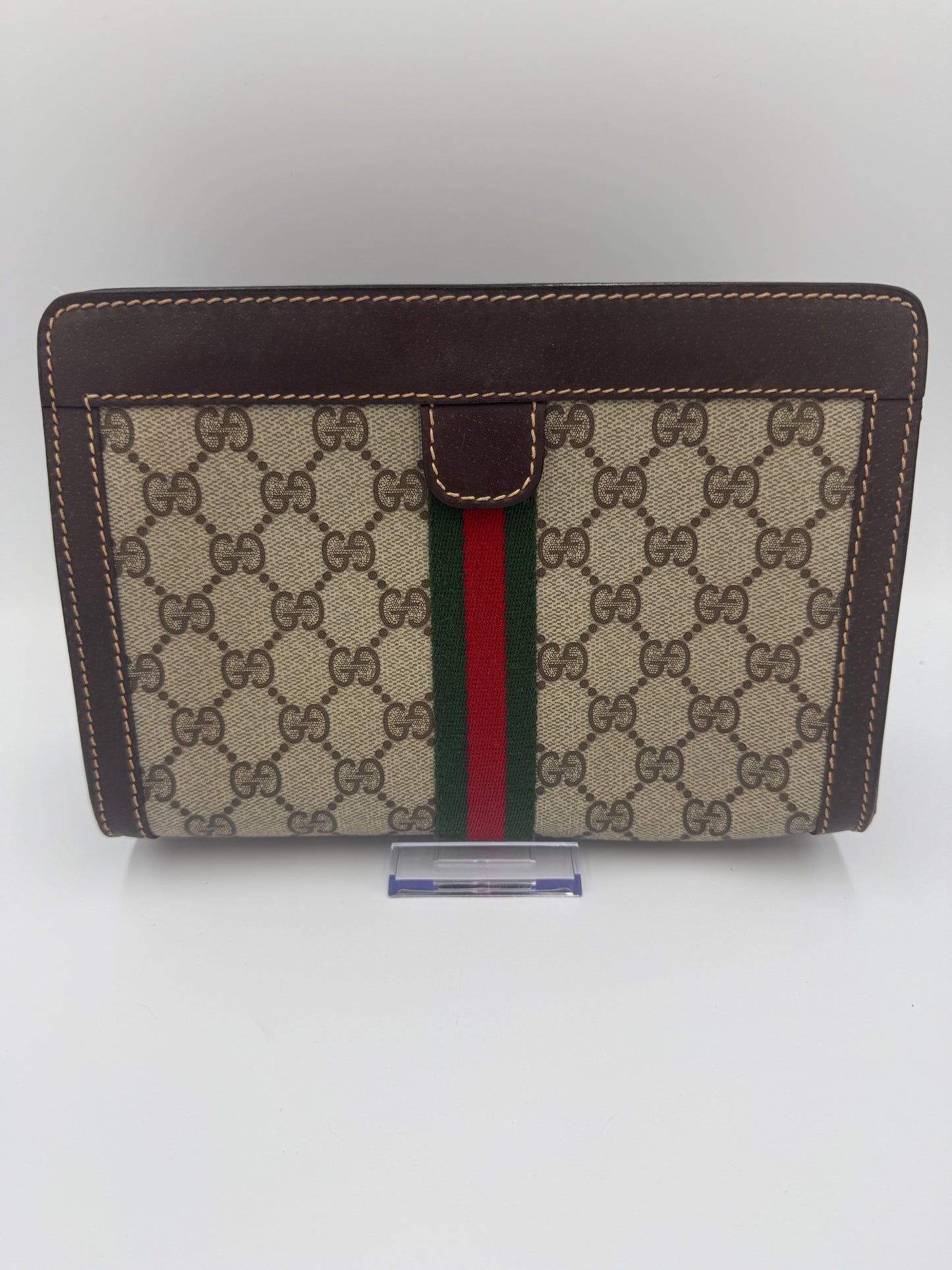 Gucci Supreme Coated Canvas Vintage Sherry Line Toiletry Pouch