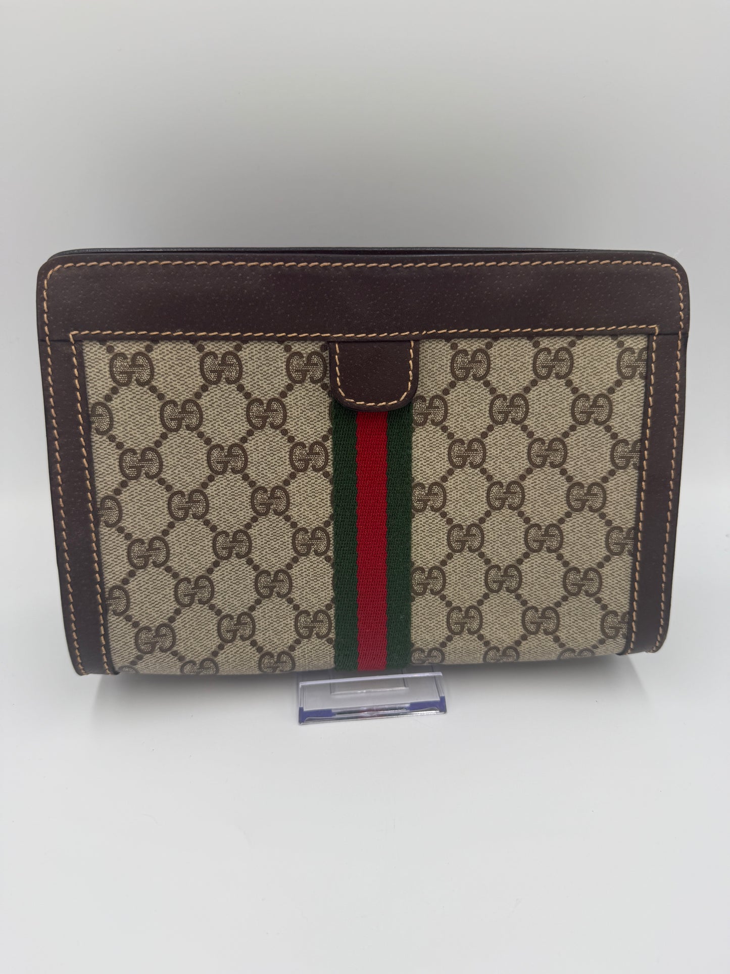 Gucci Supreme Coated Canvas Vintage Sherry Line Toiletry Pouch