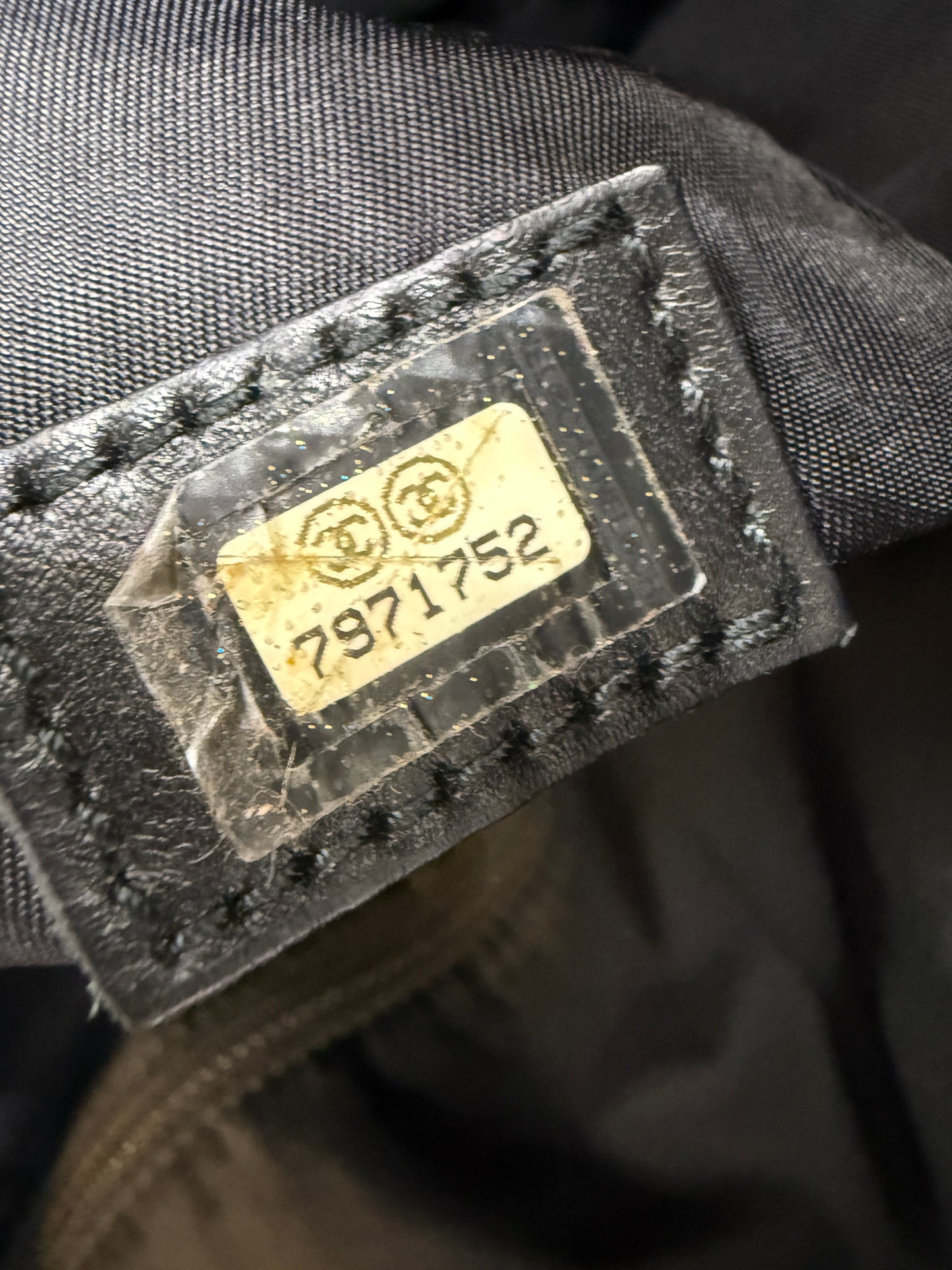 Chanel Black Nylon Travel Ligne Hand Bag