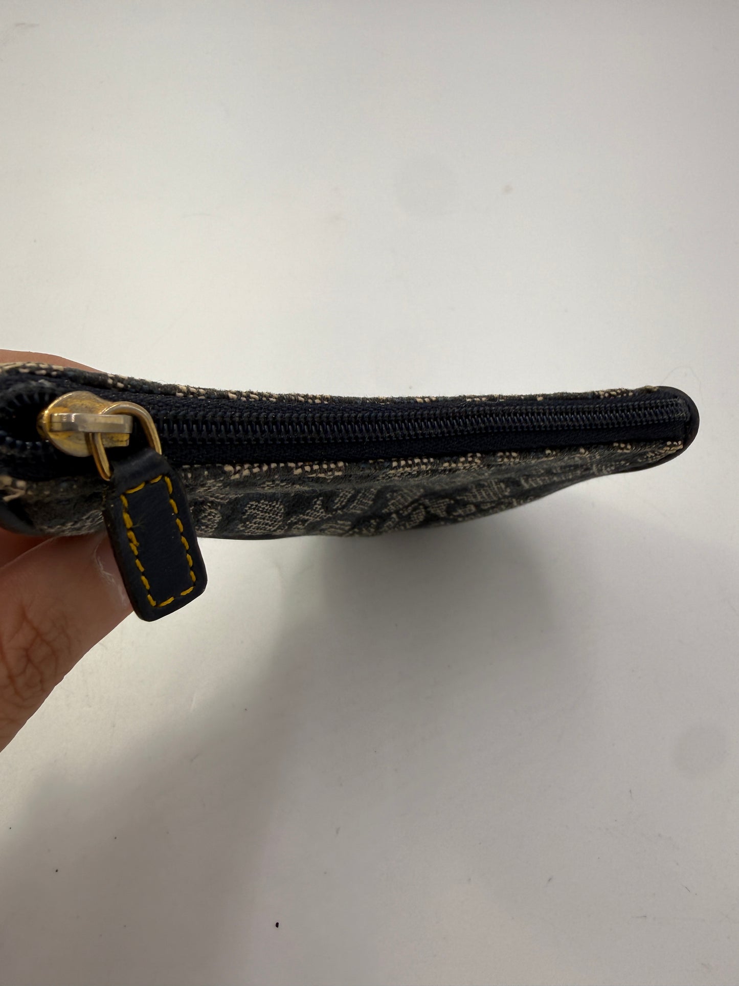 Christian Dior Blue Jacquard Trotter Saddle Pouch 2000