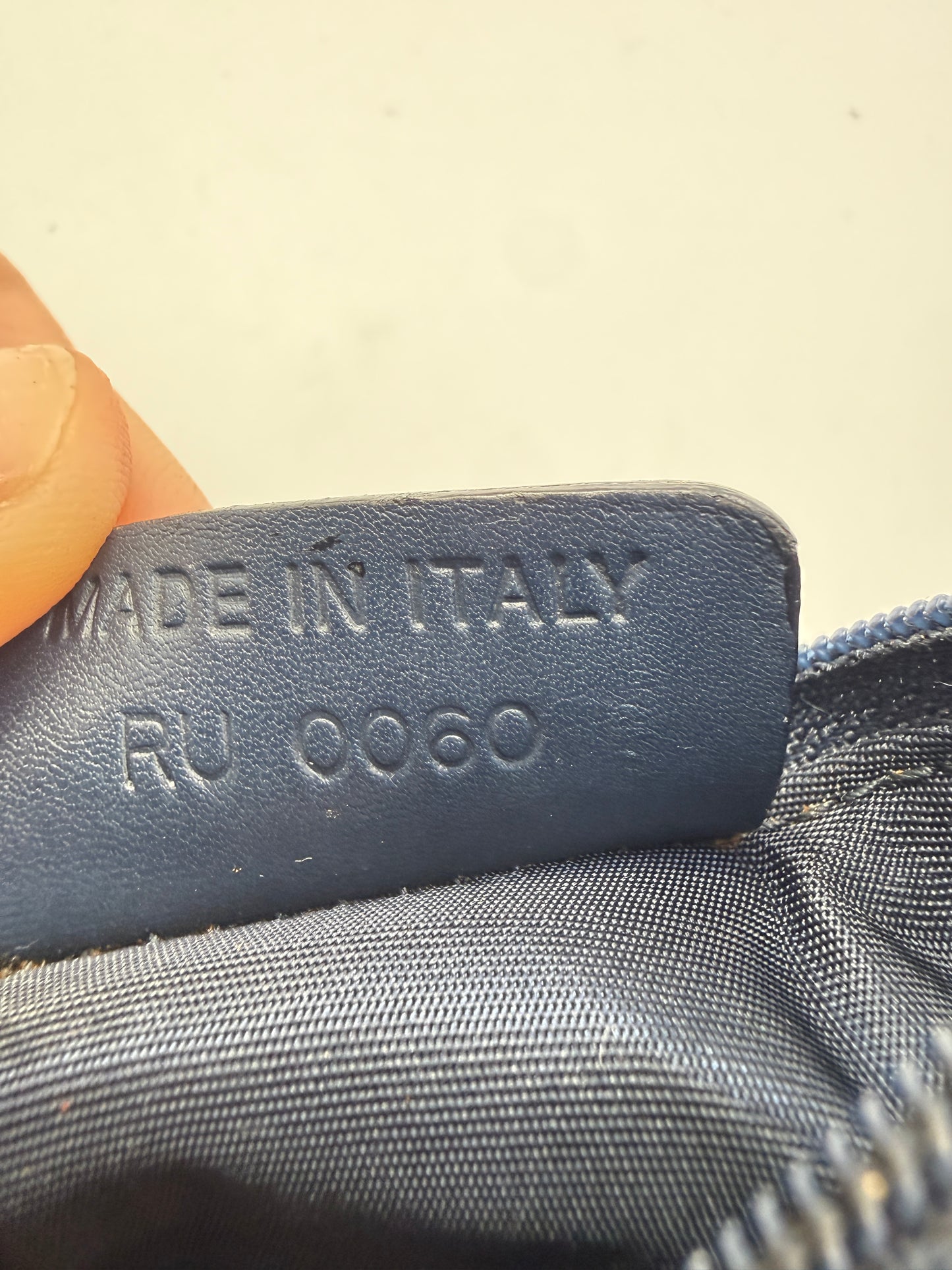 Christian Dior Blue Jacquard Trotter Saddle Pouch 2000