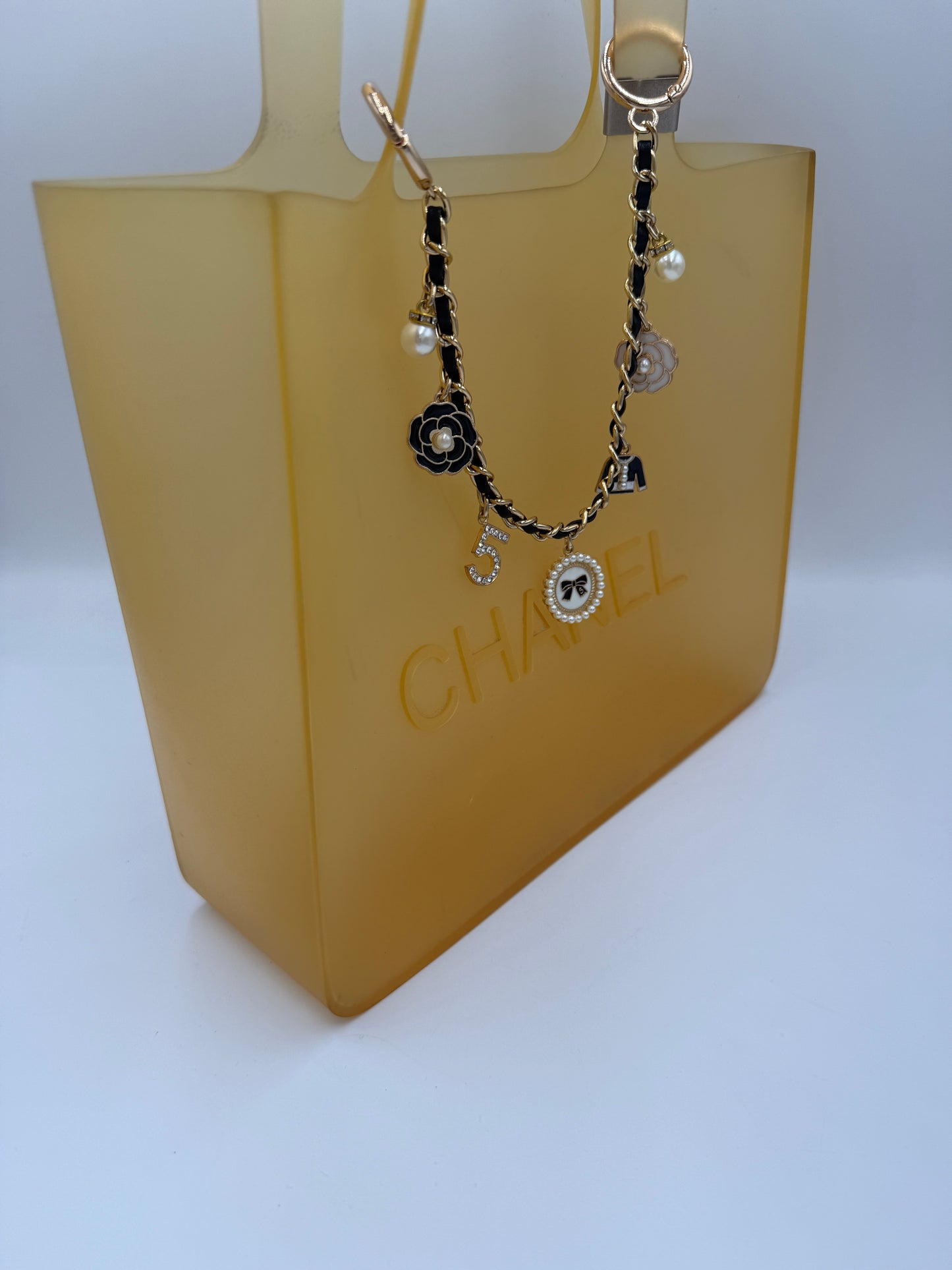 Chanel Logo Jelly Tote With Unbranded Charm