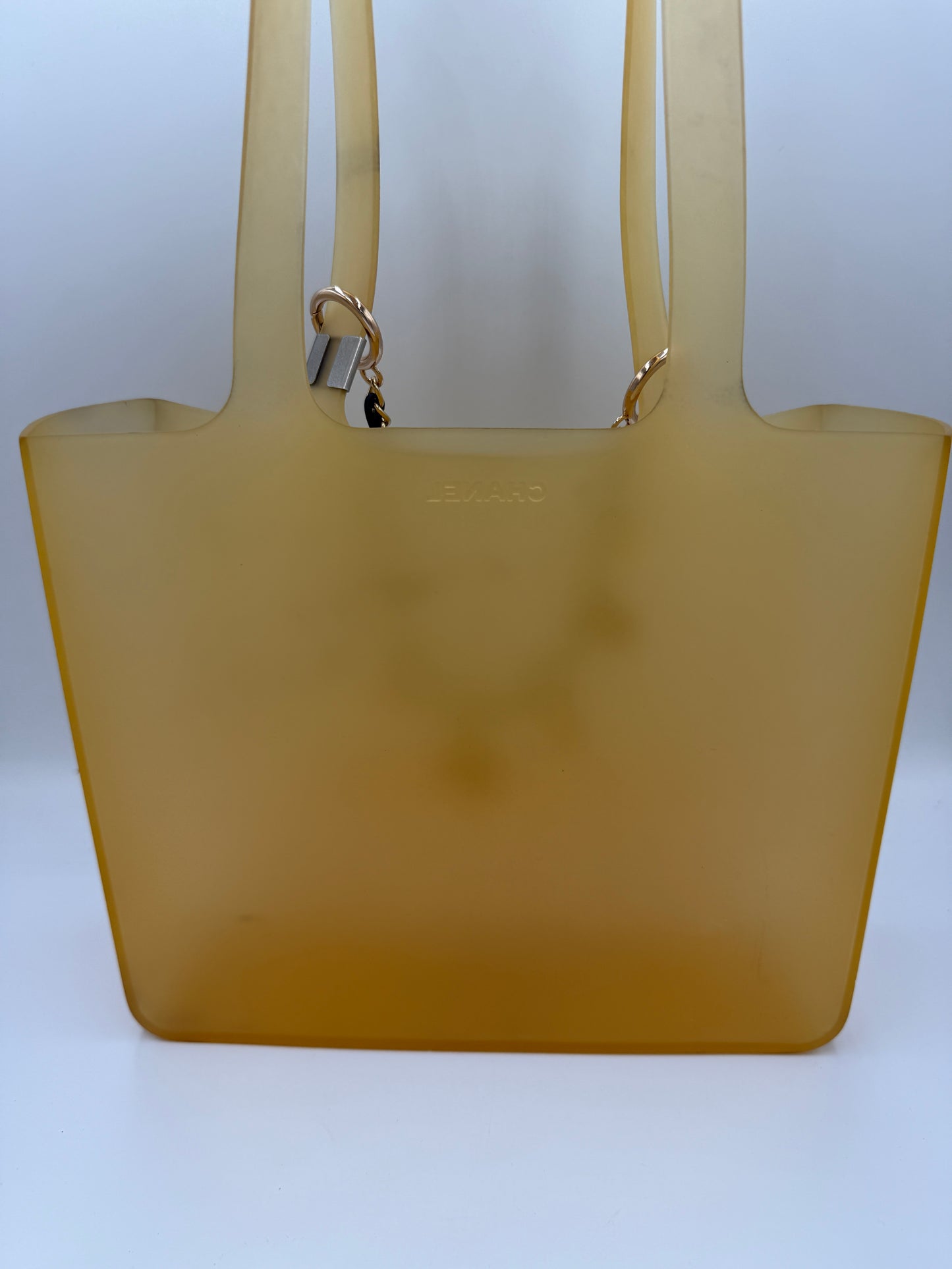 Chanel Logo Jelly Tote With Unbranded Charm