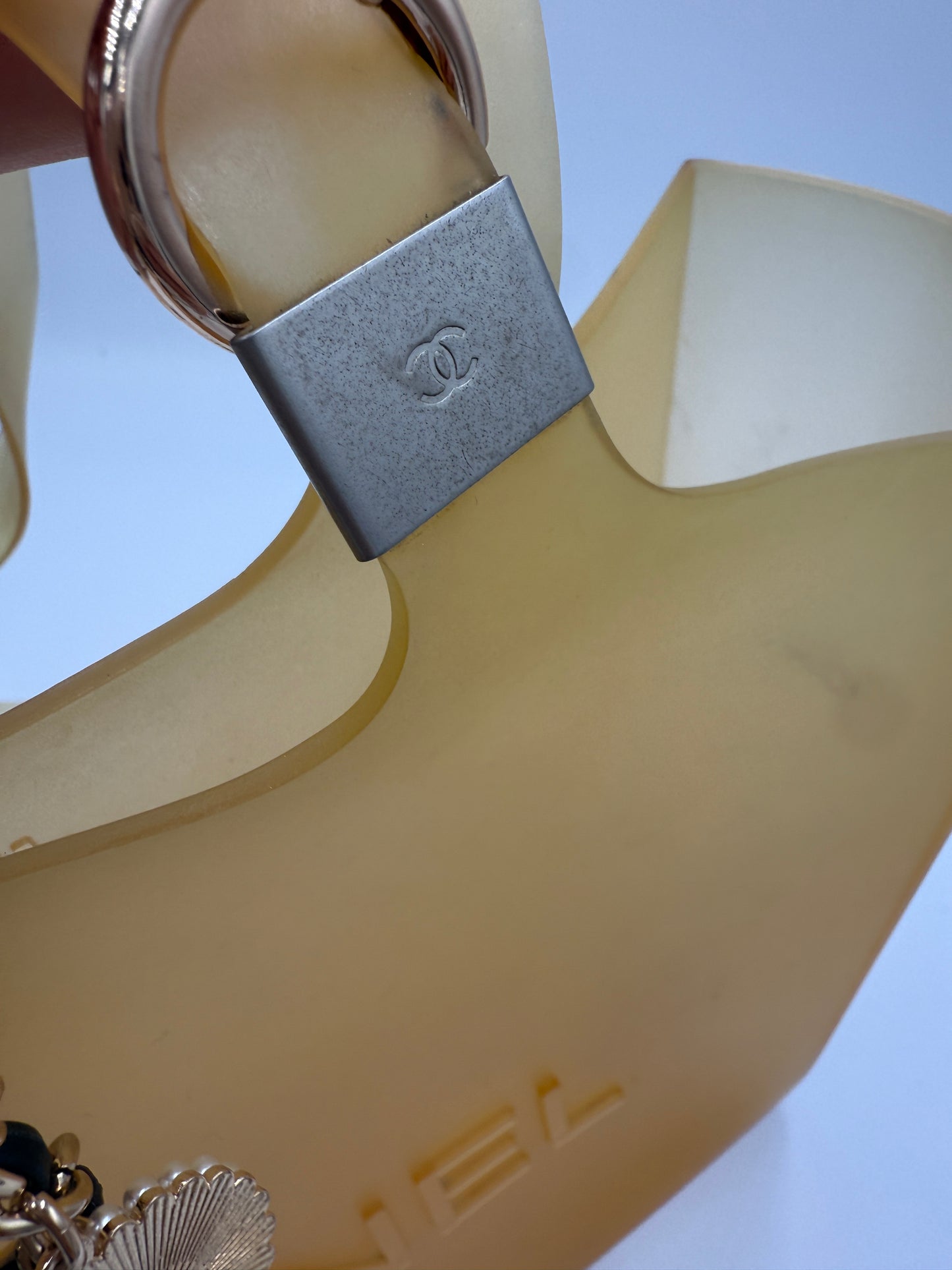 Chanel Logo Jelly Tote With Unbranded Charm