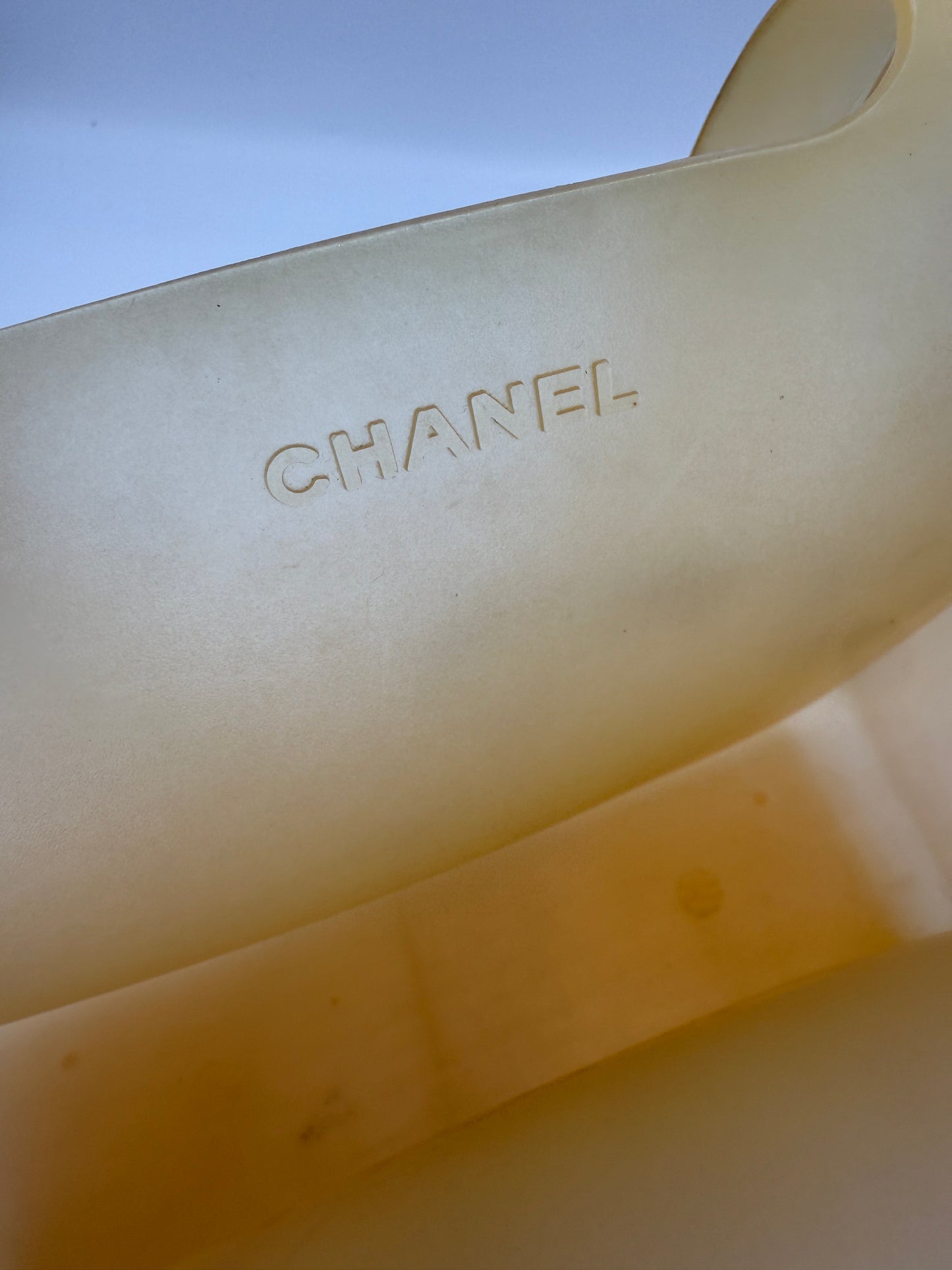 Chanel Logo Jelly Tote With Unbranded Charm