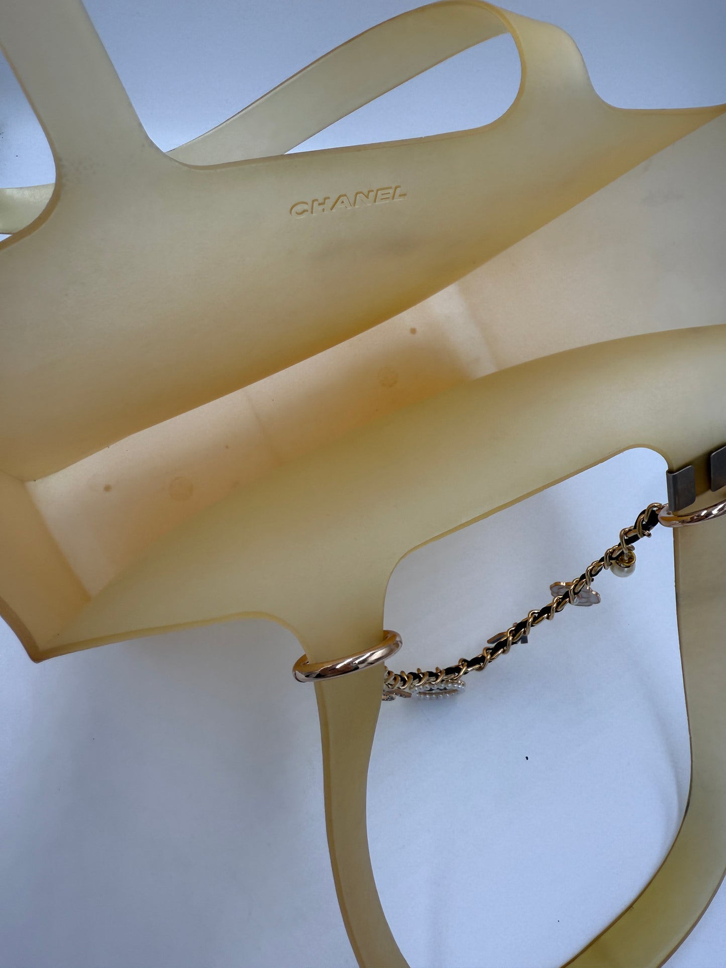 Chanel Logo Jelly Tote With Unbranded Charm