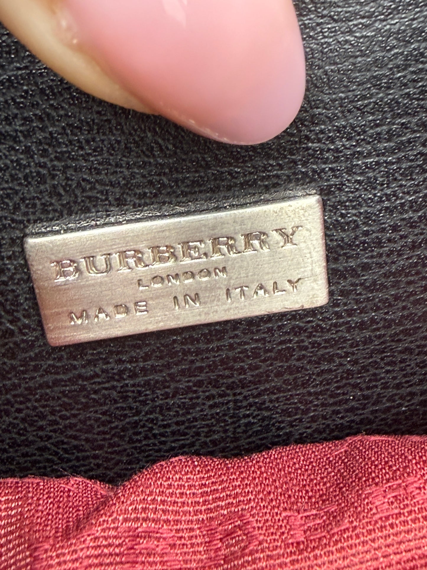 Burberry Black Wool Nova Check Shoulder Bag
