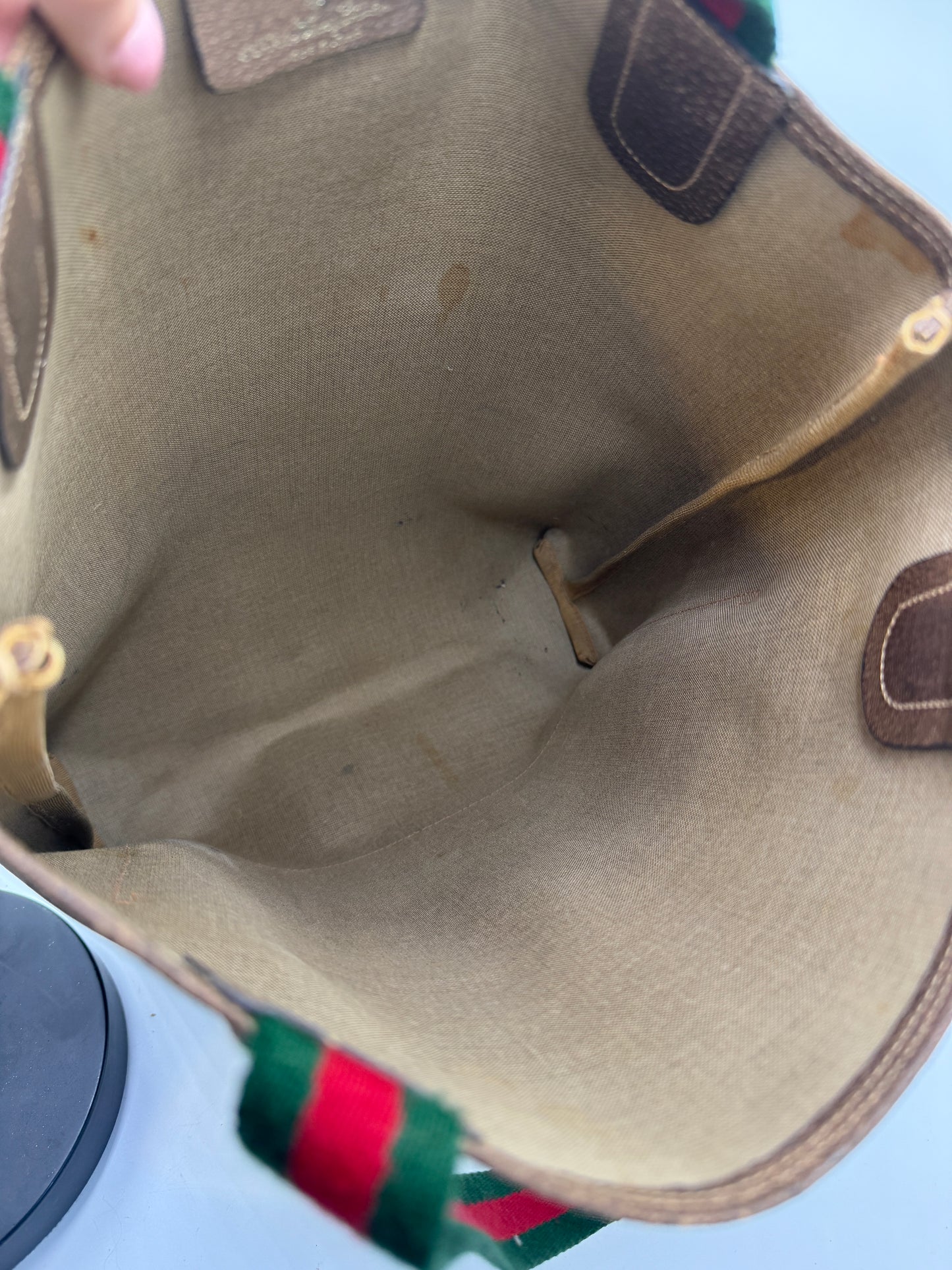 Gucci Supreme Coated Canvas Guccissima Sherry Line Tote