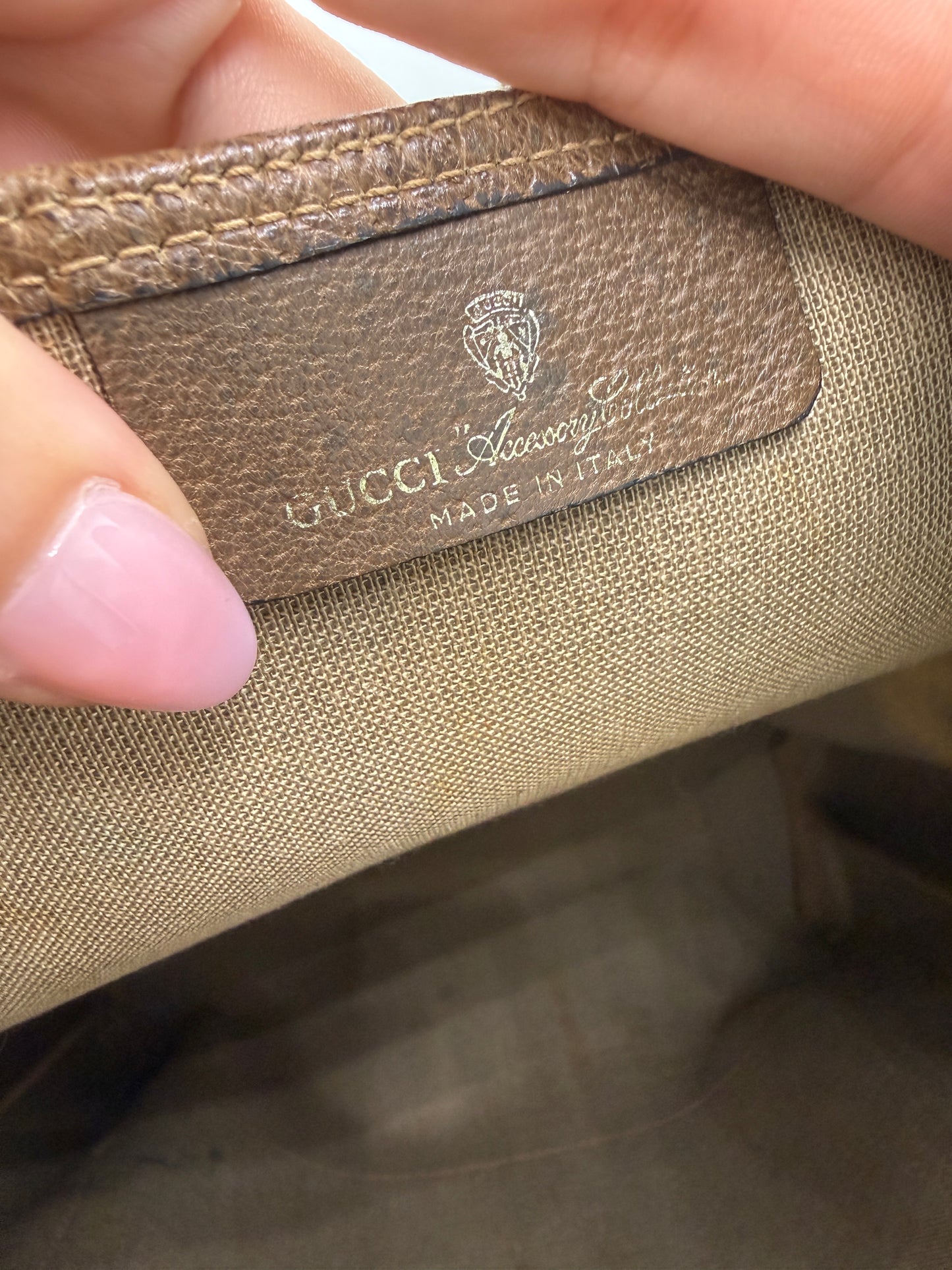 Gucci Supreme Coated Canvas Guccissima Sherry Line Tote