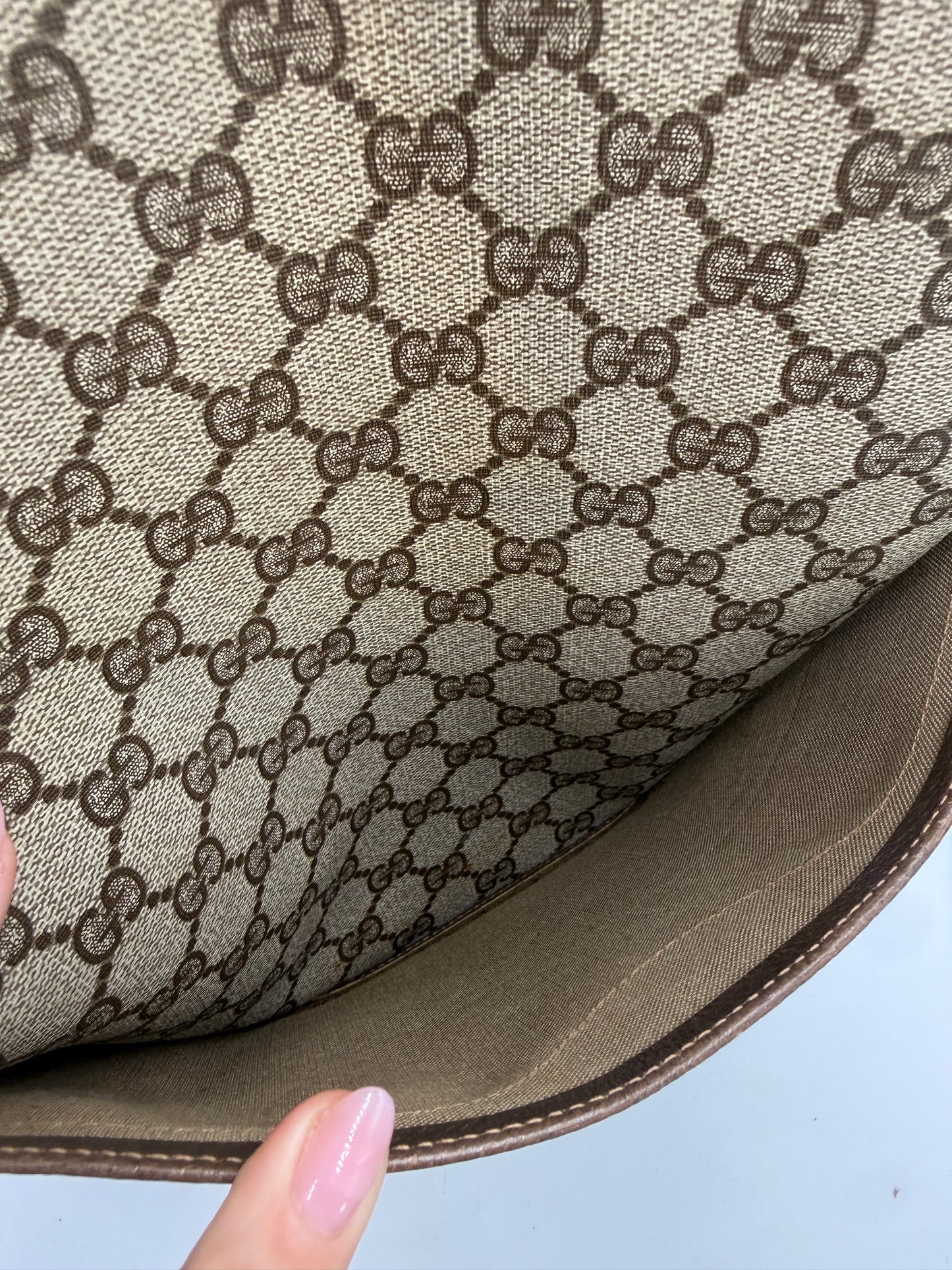 Gucci Supreme Coated Canvas Guccissima Sherry Line Tote