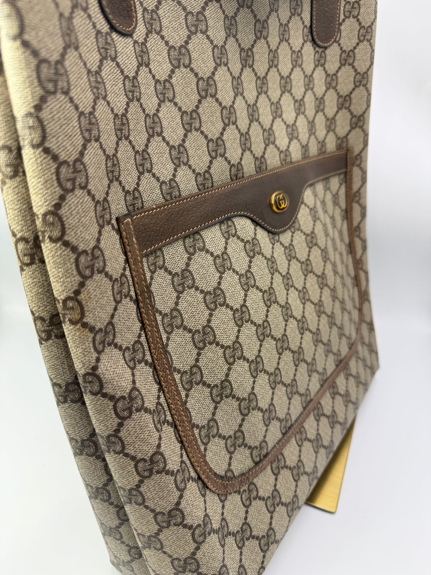 Gucci Supreme Coated Canvas Guccissima Sherry Line Tote