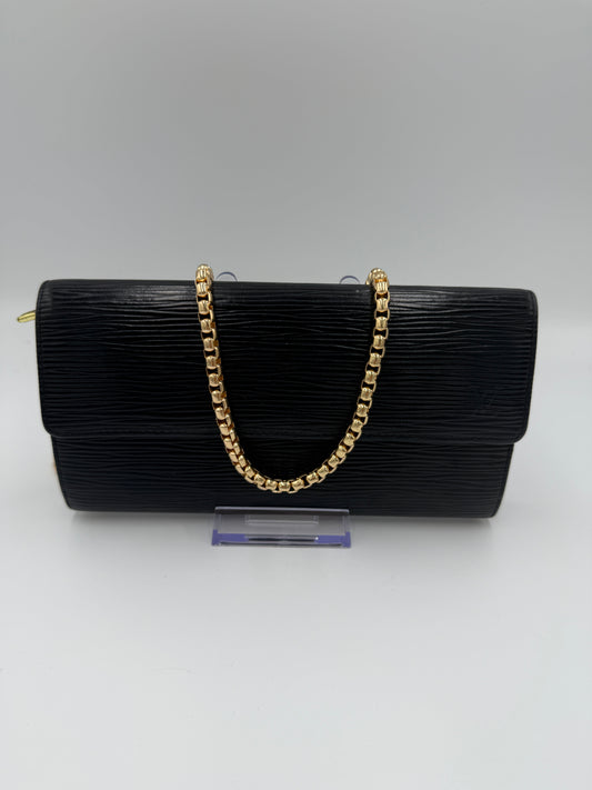 Louis Vuitton Black Epi Leather Sarah Wallet CA0073