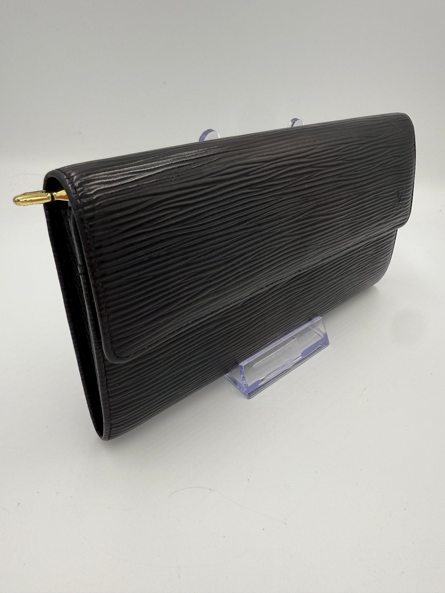 Louis Vuitton Black Epi Leather Sarah Wallet CA0073