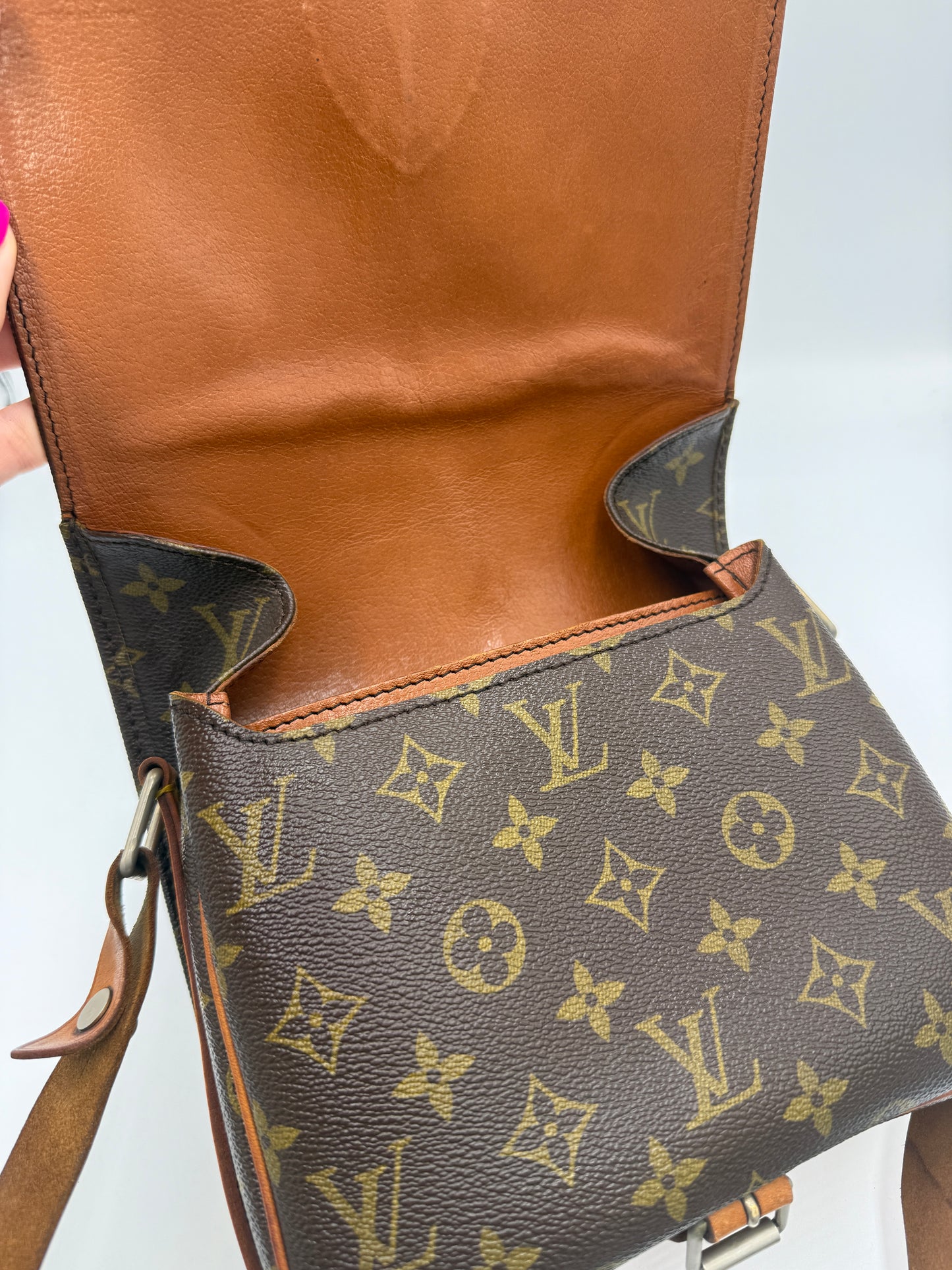 Louis Vuitton Monogram Coated Canvas Cartouchiere MM 832