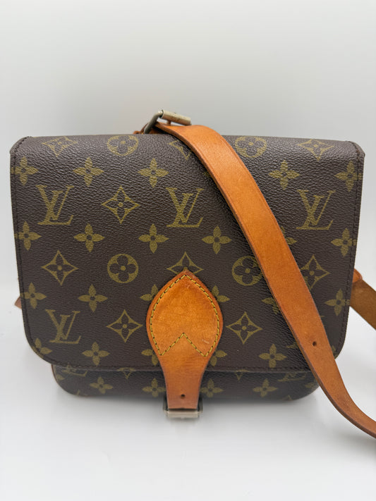 Louis Vuitton Monogram Coated Canvas Cartouchiere MM 832