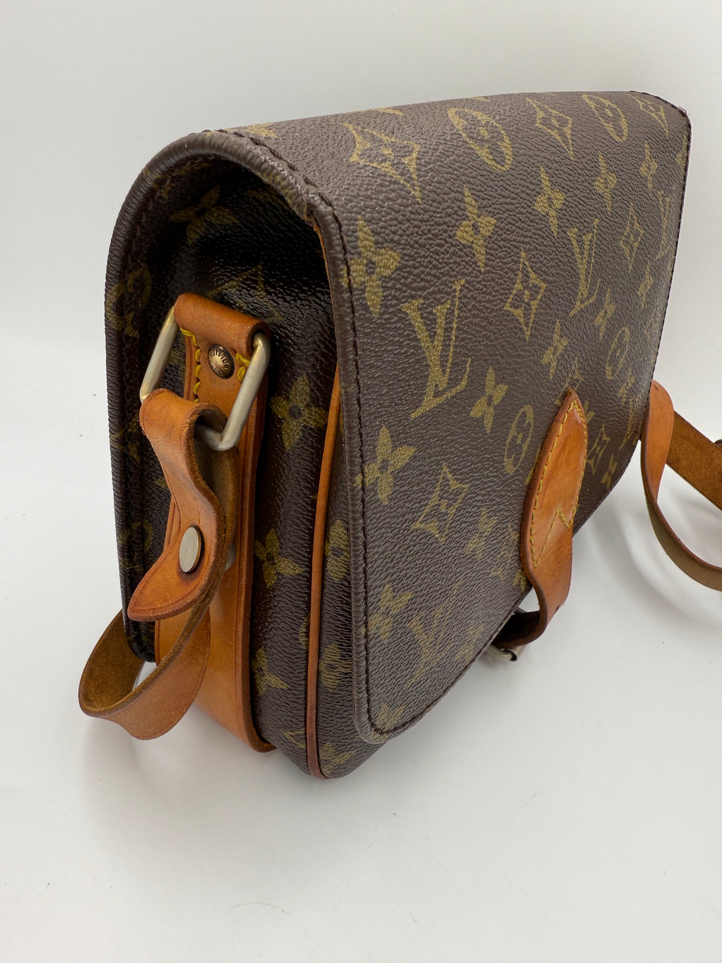 Louis Vuitton Monogram Coated Canvas Cartouchiere MM 832