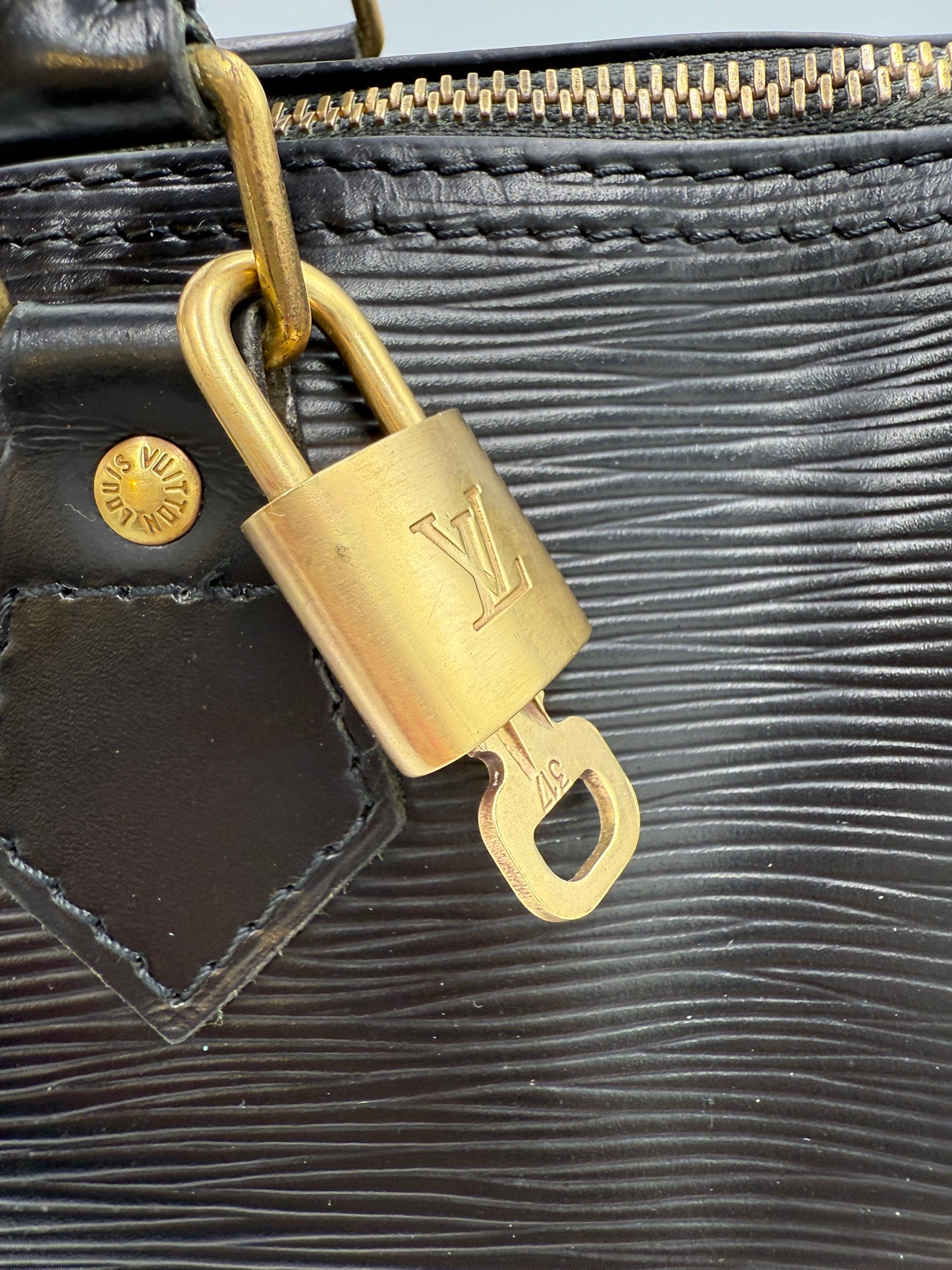 Louis Vuitton Speedy 25 Black Epi Leather VI0943