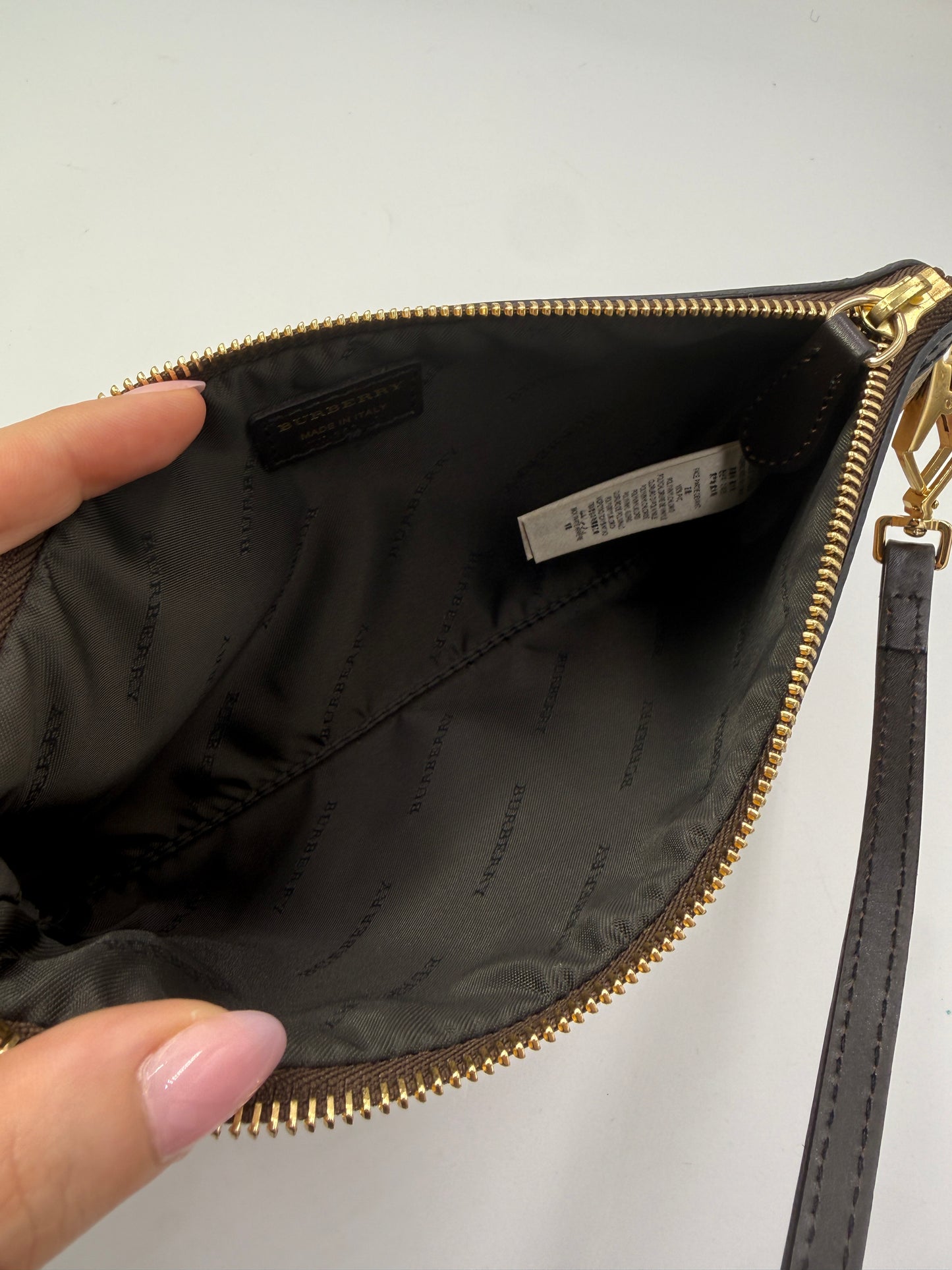 Burberry Nova Check Coated Canvas Crossbody Bag or Clutch