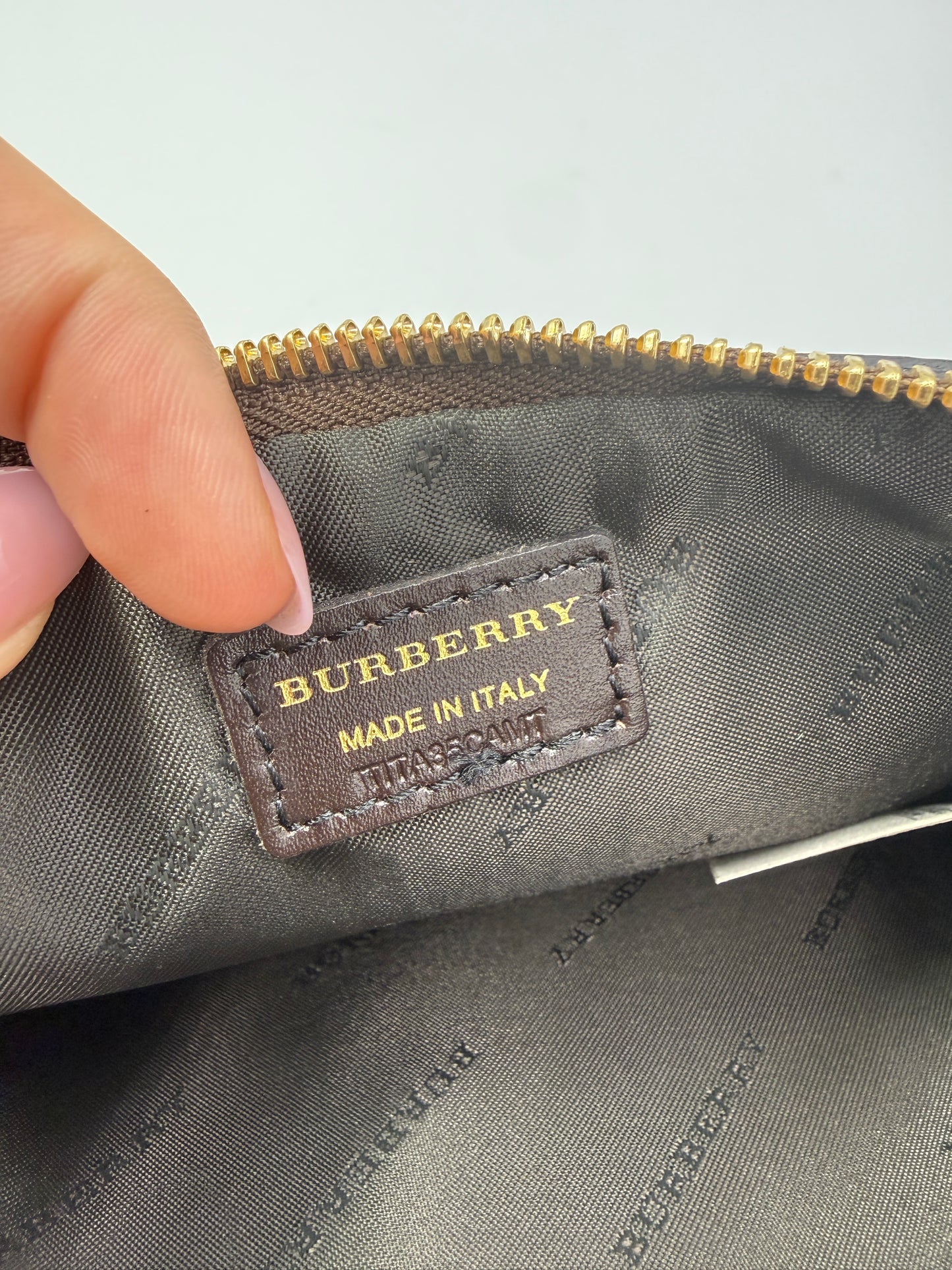 Burberry Nova Check Coated Canvas Crossbody Bag or Clutch