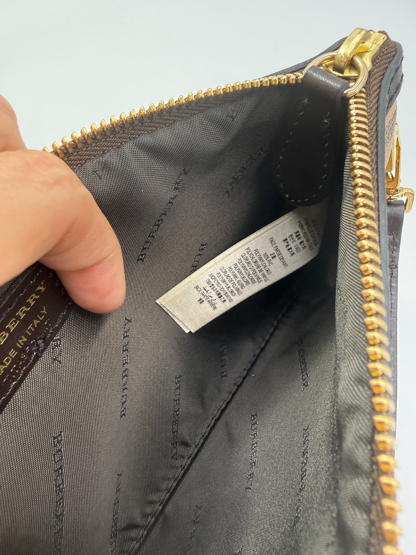 Burberry Nova Check Coated Canvas Crossbody Bag or Clutch