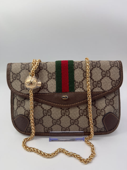 Gucci Guccissima Coated Canvas Sherryline Clutch or Pouch