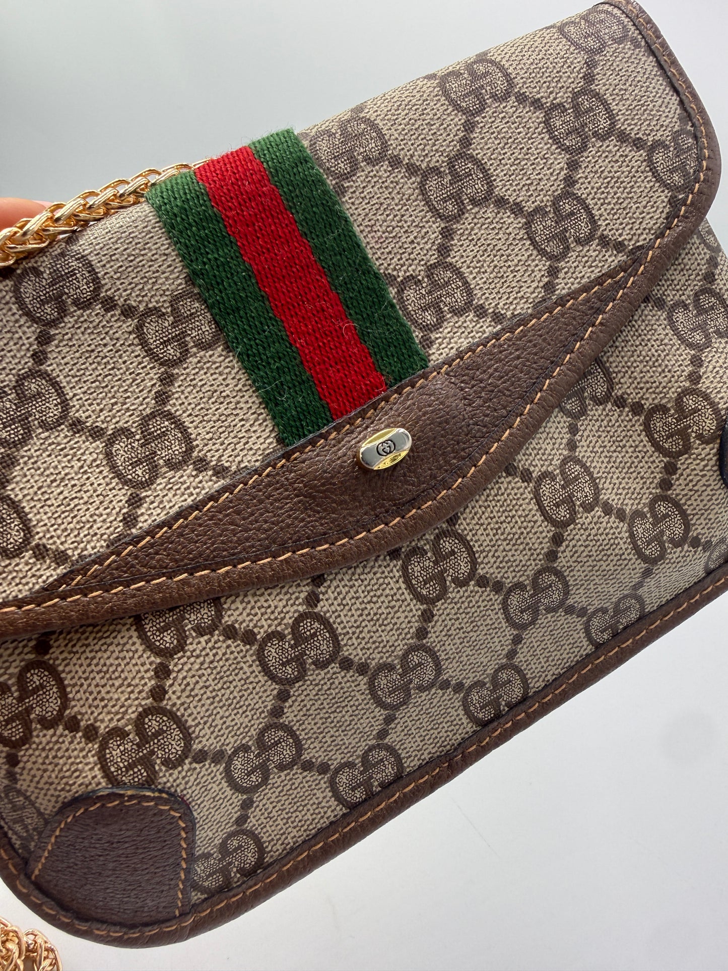 Gucci Guccissima Coated Canvas Sherryline Clutch or Pouch